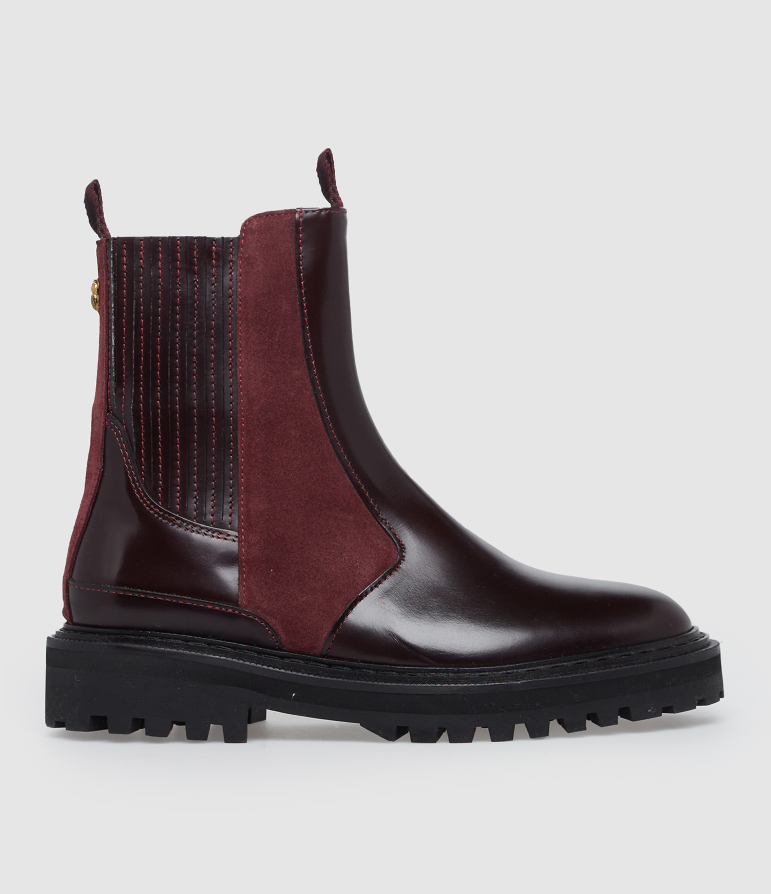 Ziggy Bordeaux Leather Ankle Boots