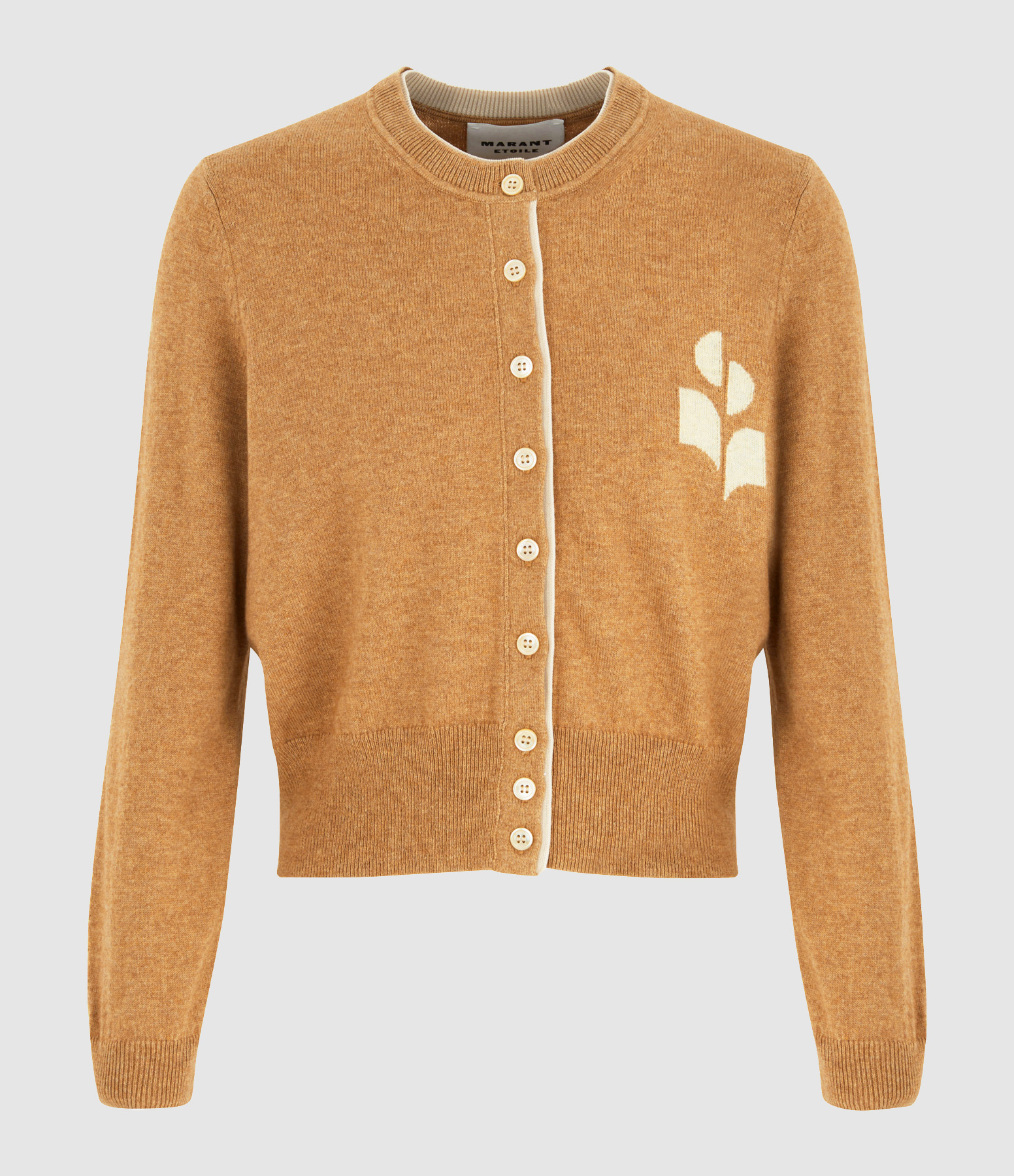 Lona Camel Light Grey Cardigan