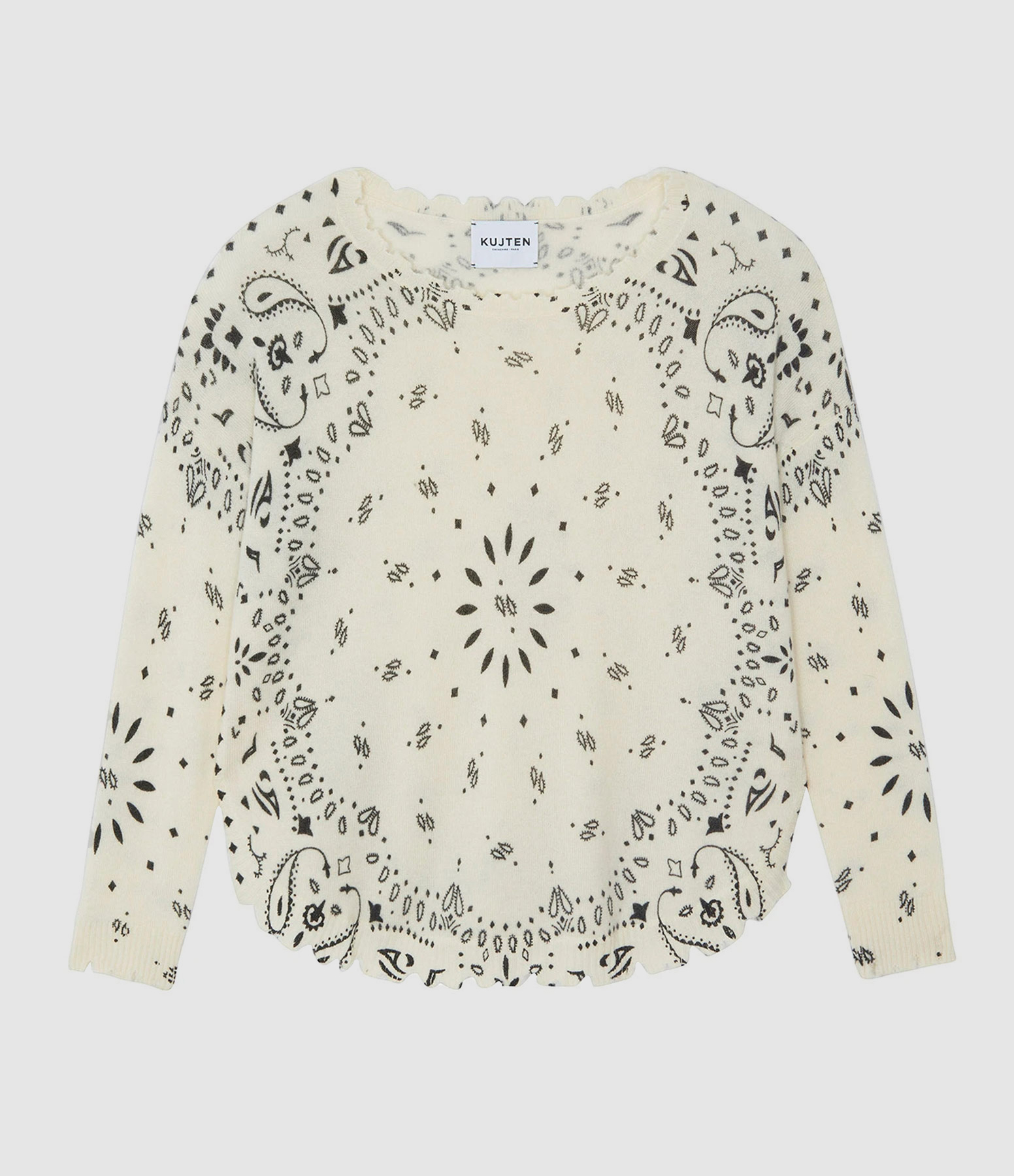 Mela Bandana White Cashmere Jumper