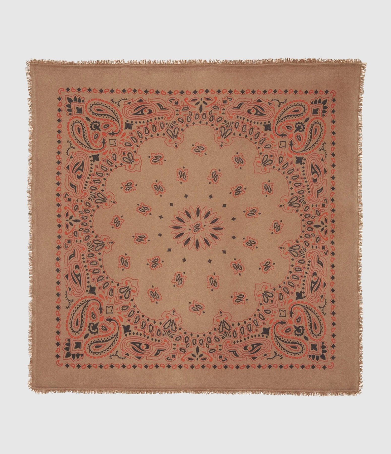 Hachiko Bico Cashmere Scarf in Camelo