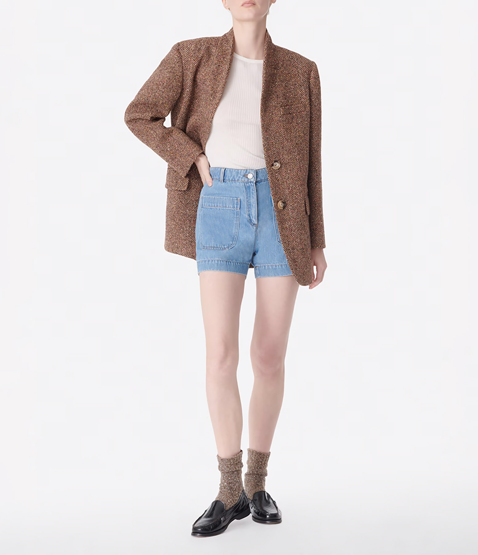 Telias Light Indigo Shorts