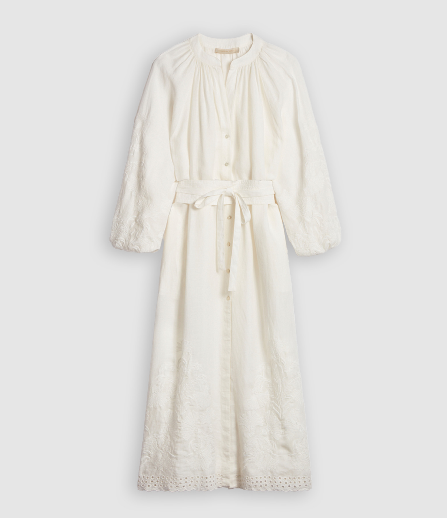 Esilya Long Dress in Ecru, Deià Capsule Collection