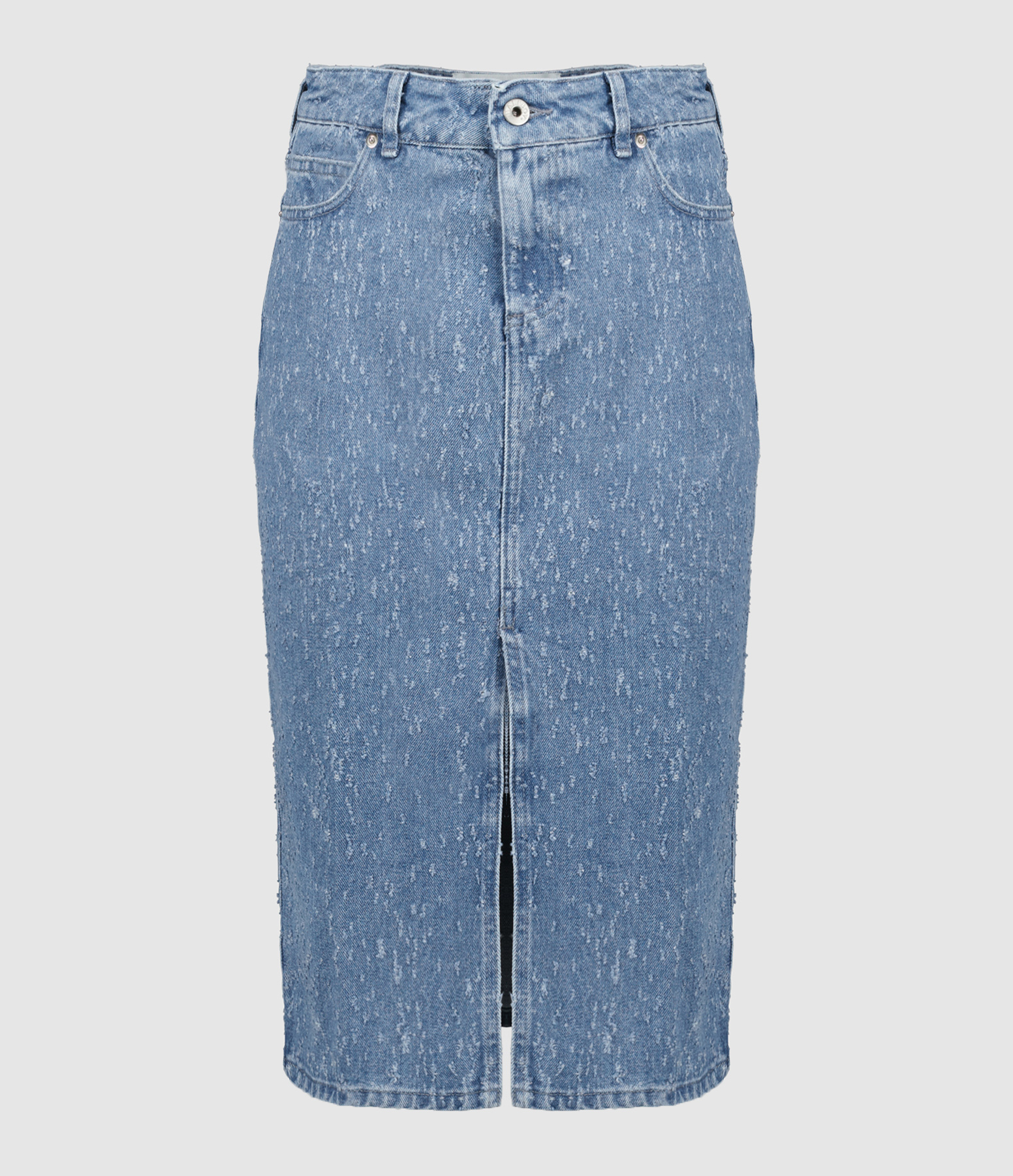 Light Blue Denim Pencil Skirt