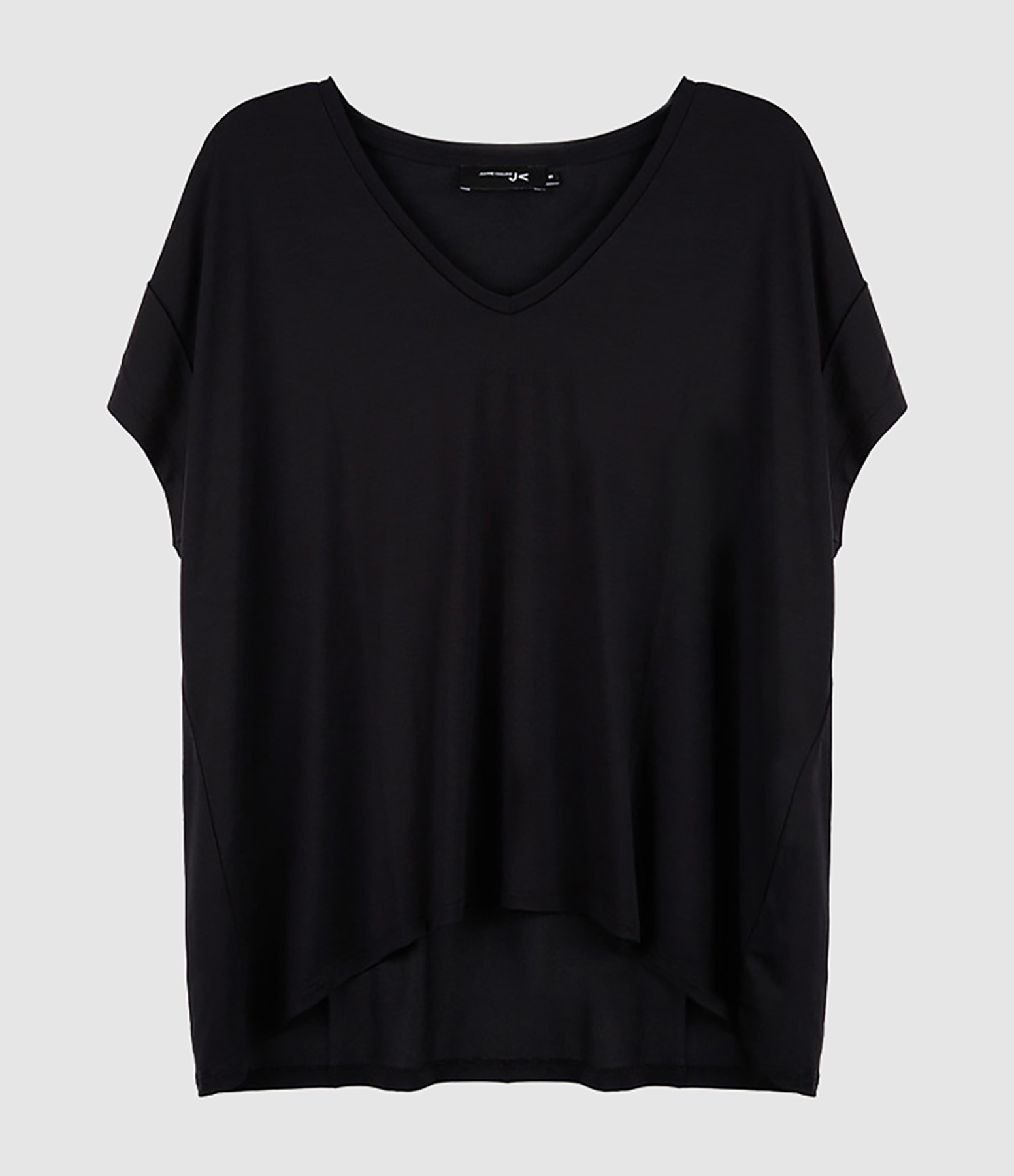 Bacha Black Lyocell V-neck T-shirt