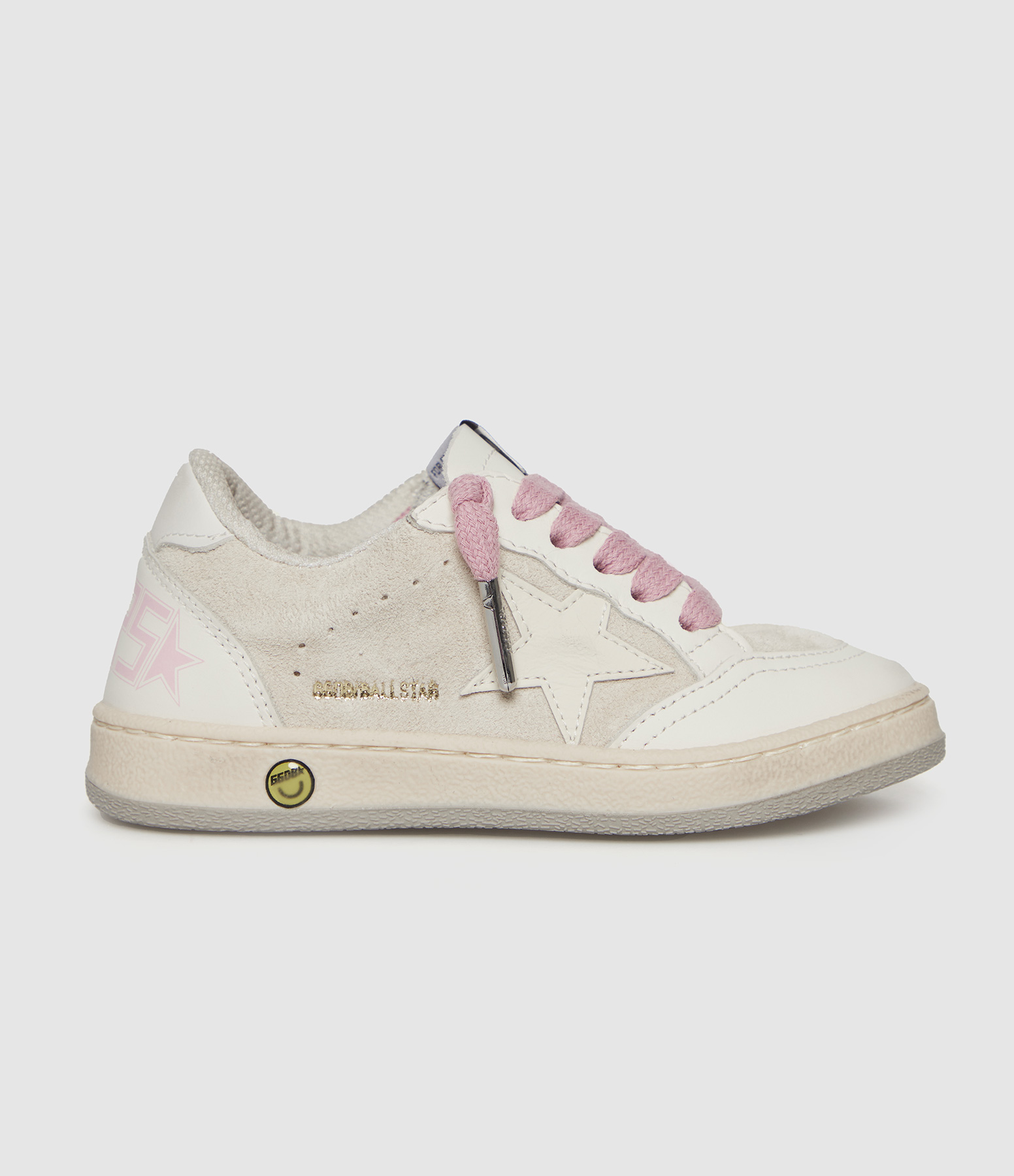 Ball Star Seedpearl White Cream Latte Children’s Trainers