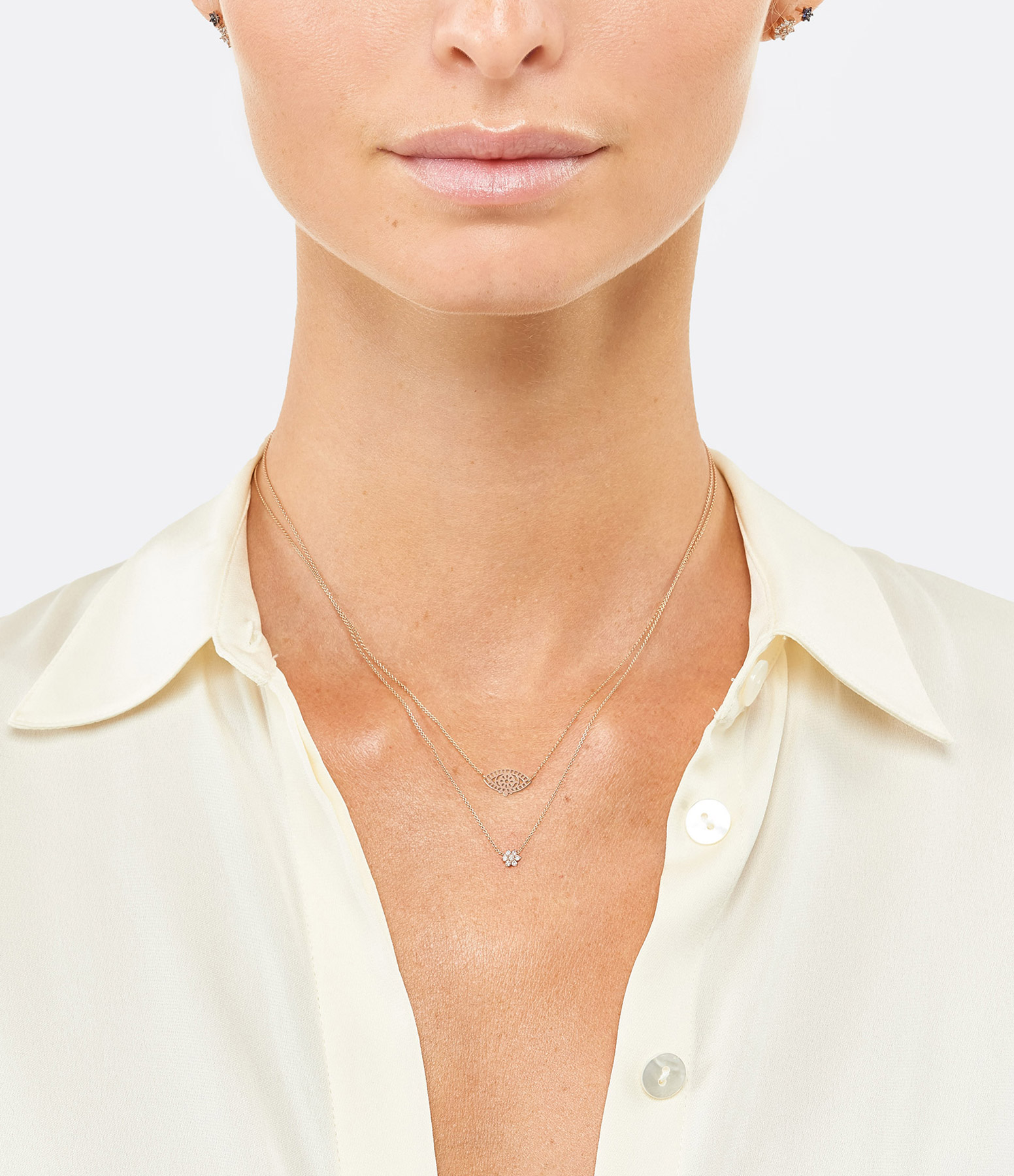 Mini Star Diamond Necklace in Rose Gold