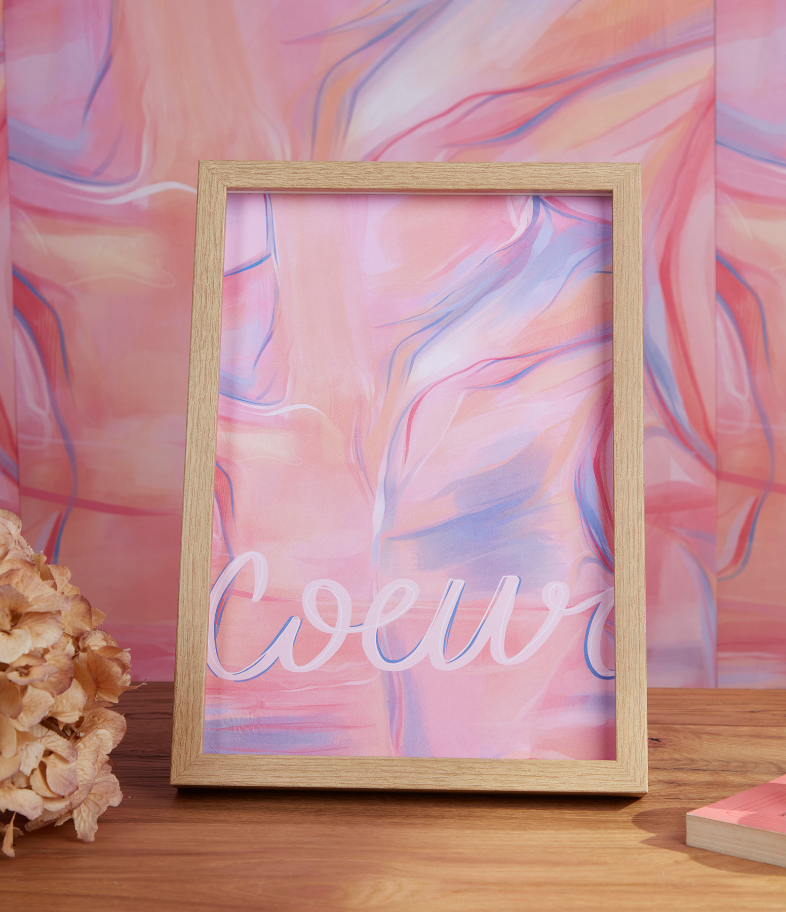 Lulli x Barka ‘Heart’ Poster, Pink October