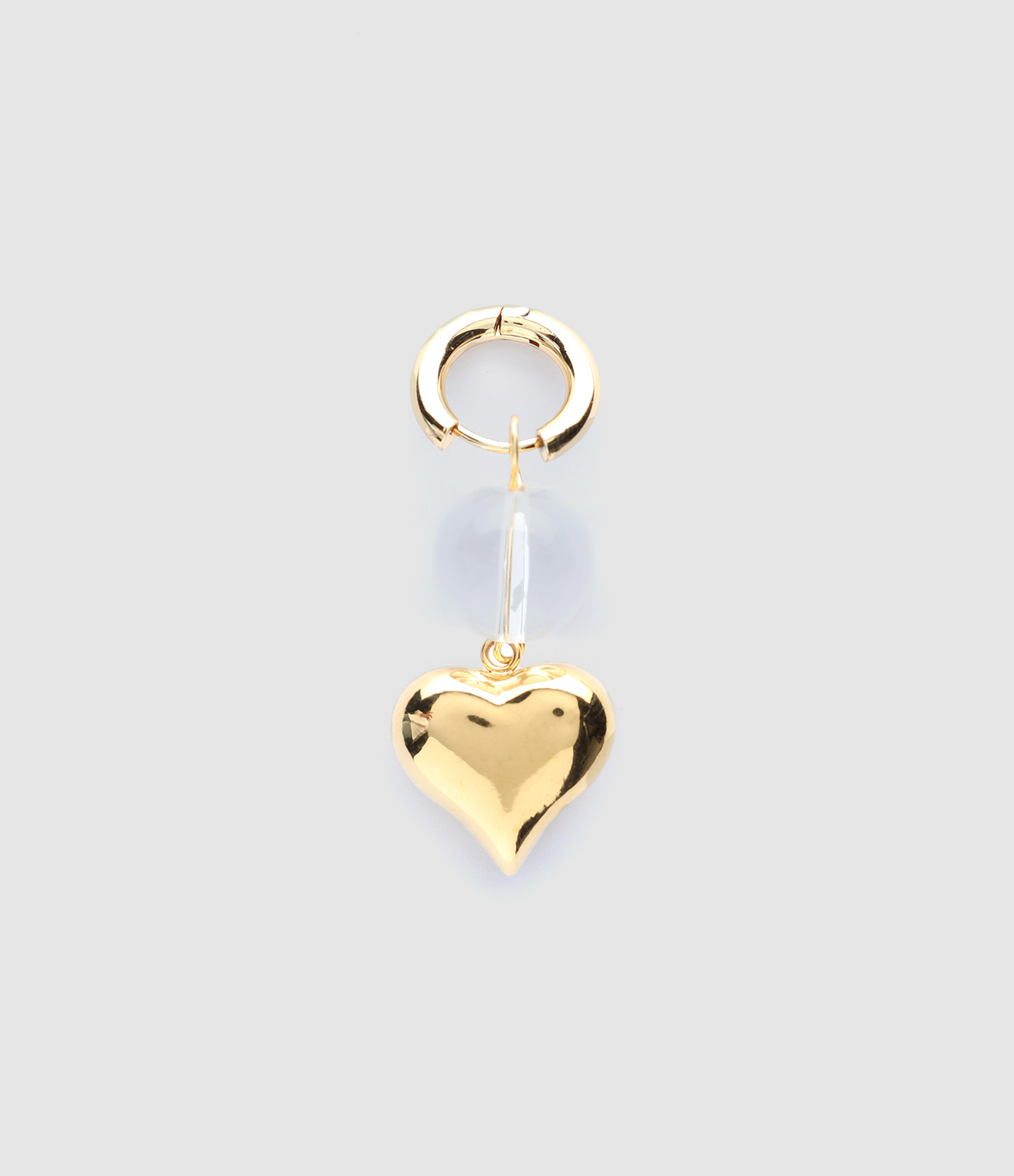 ‘Love’ Rock Crystal Earring in Gold-Plated Silver (sold individually)