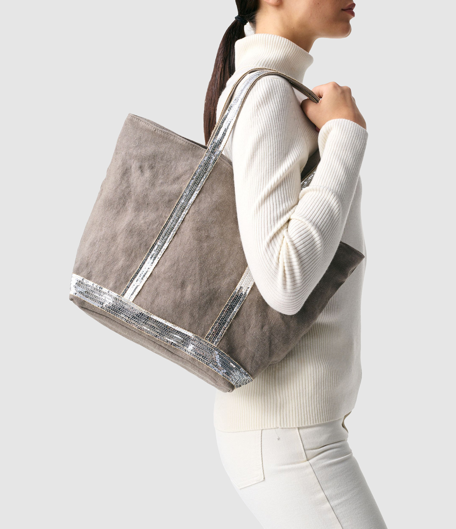 Calcaire M Zipped Tote Bag
