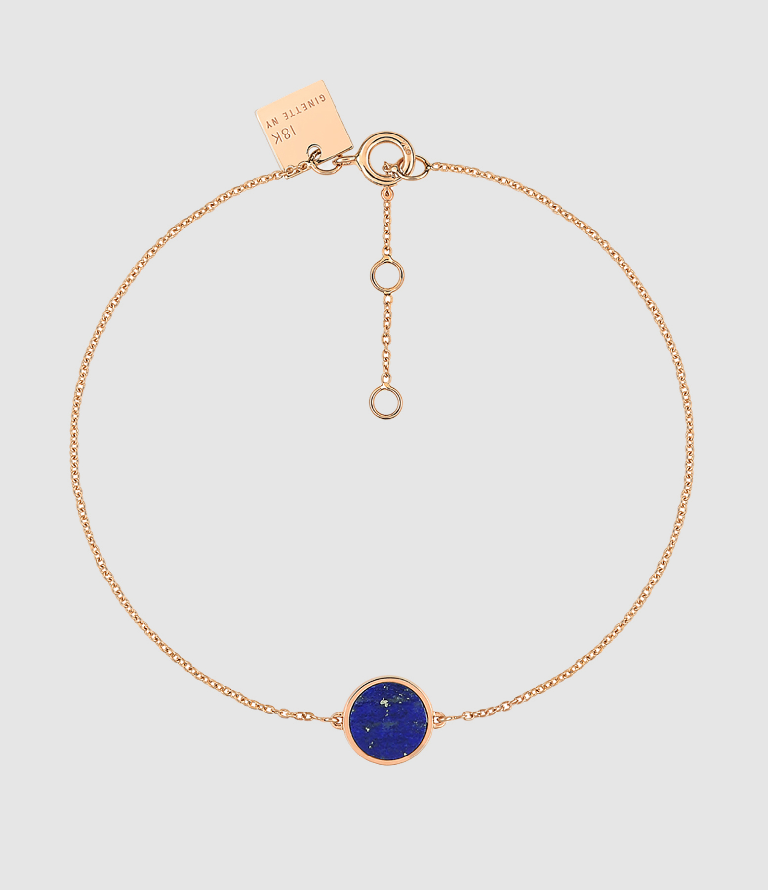 Ever Mini Disc Lapis Lazuli Rose Gold Bracelet