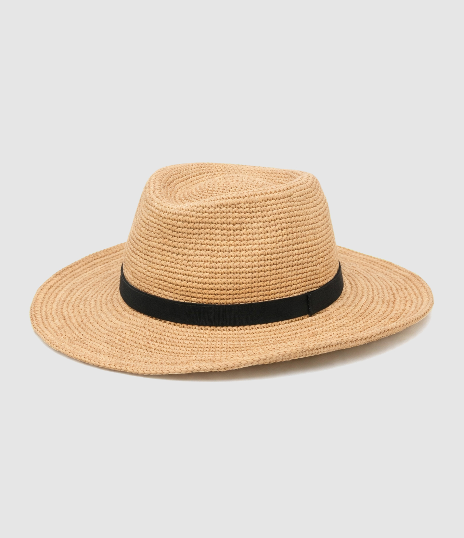 Ento Tea & Black Leather Hat, Exclusive to Lulli