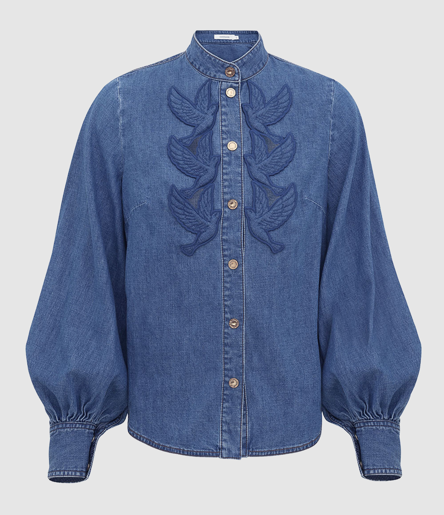 Bay Blue Denim Patchwork Shirt