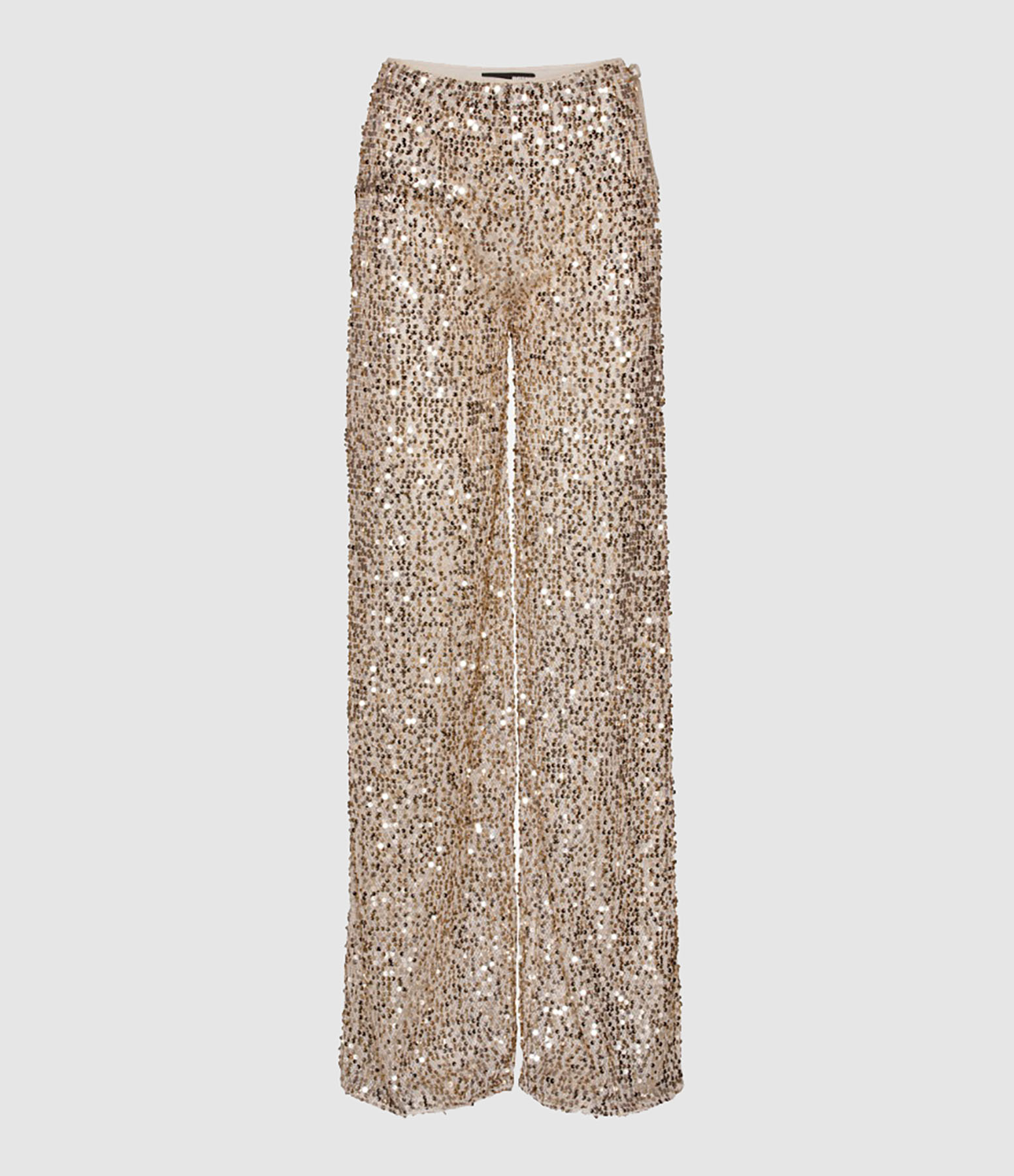 Macadamia Sequinned Trousers