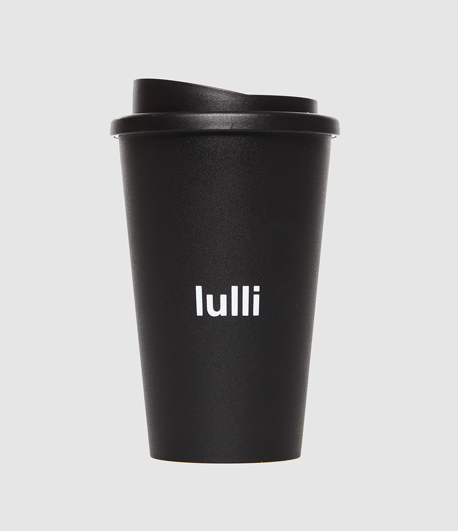 Lulli GM Plastic Mug with Black Lid, 350ml