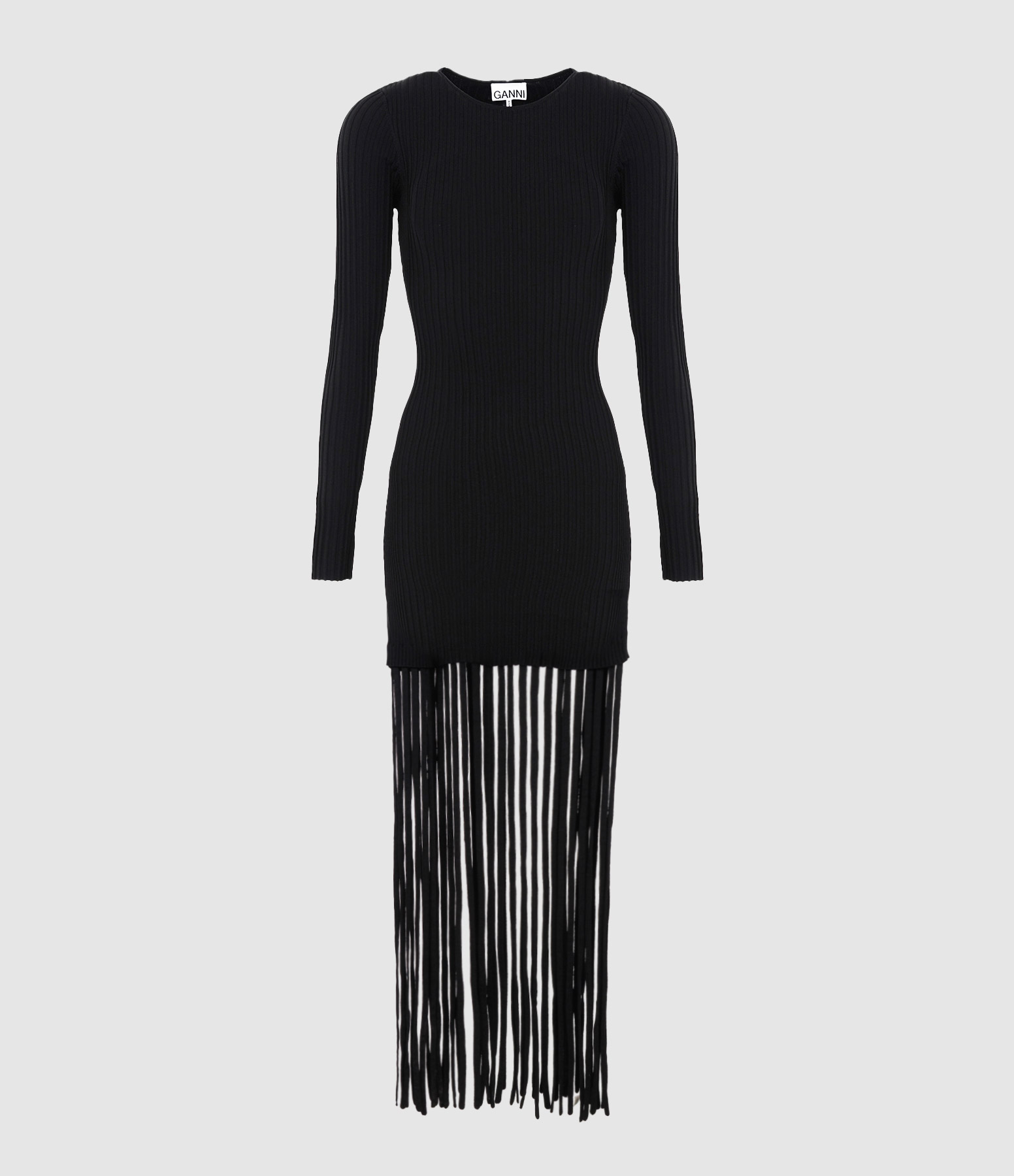 Black Fringed Mini Dress