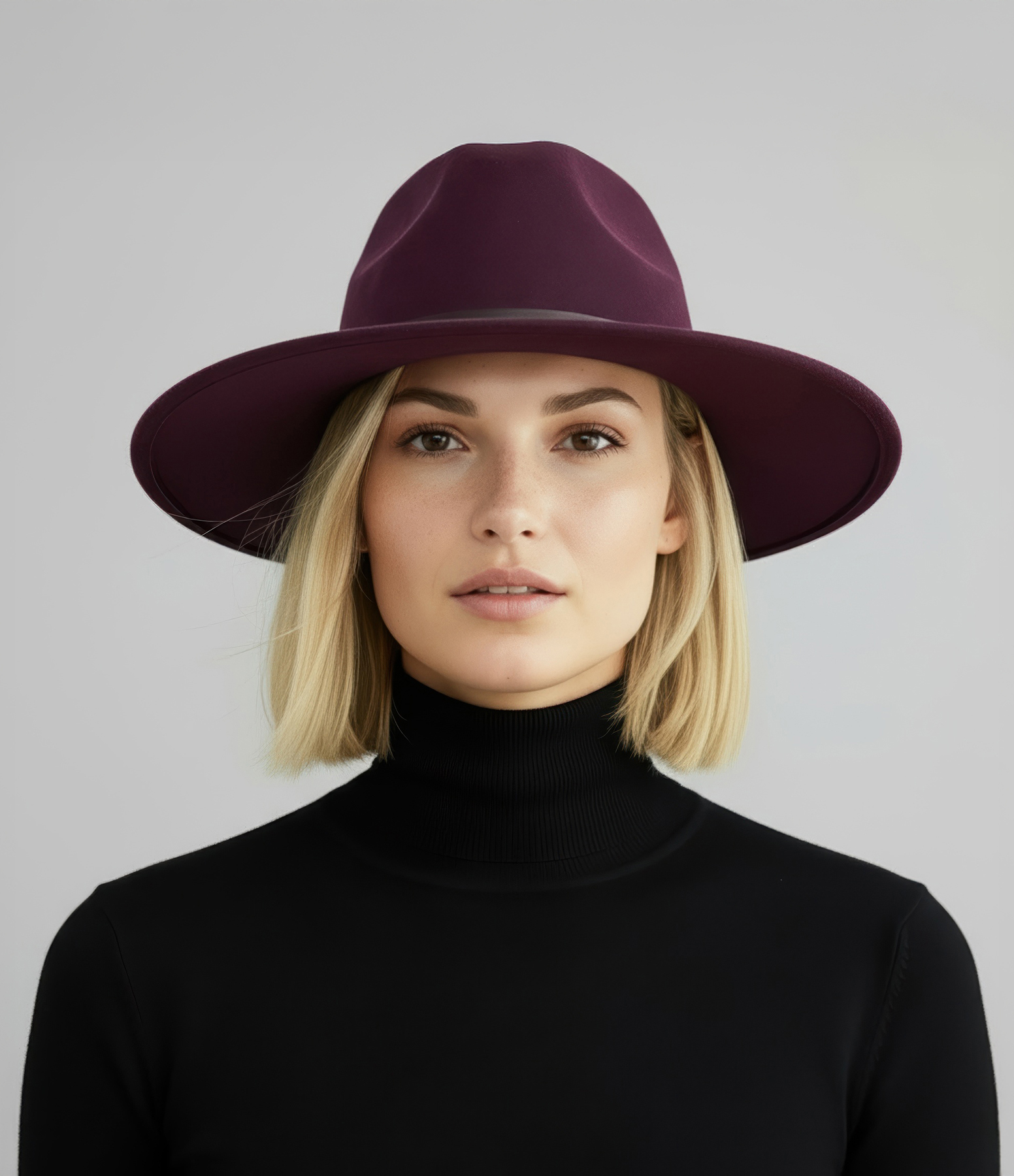 Plum Felt Hat