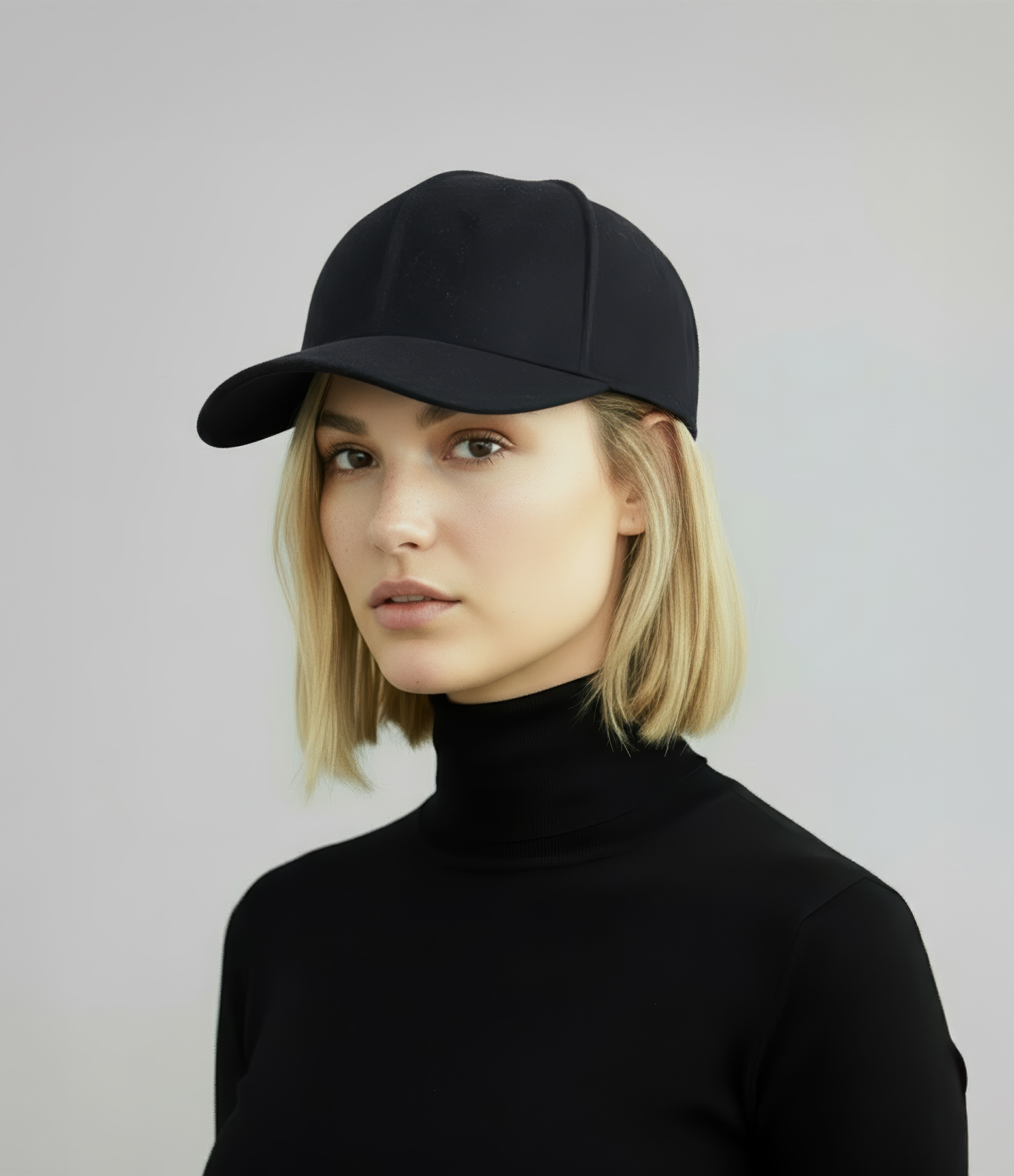 Black Felt Cap