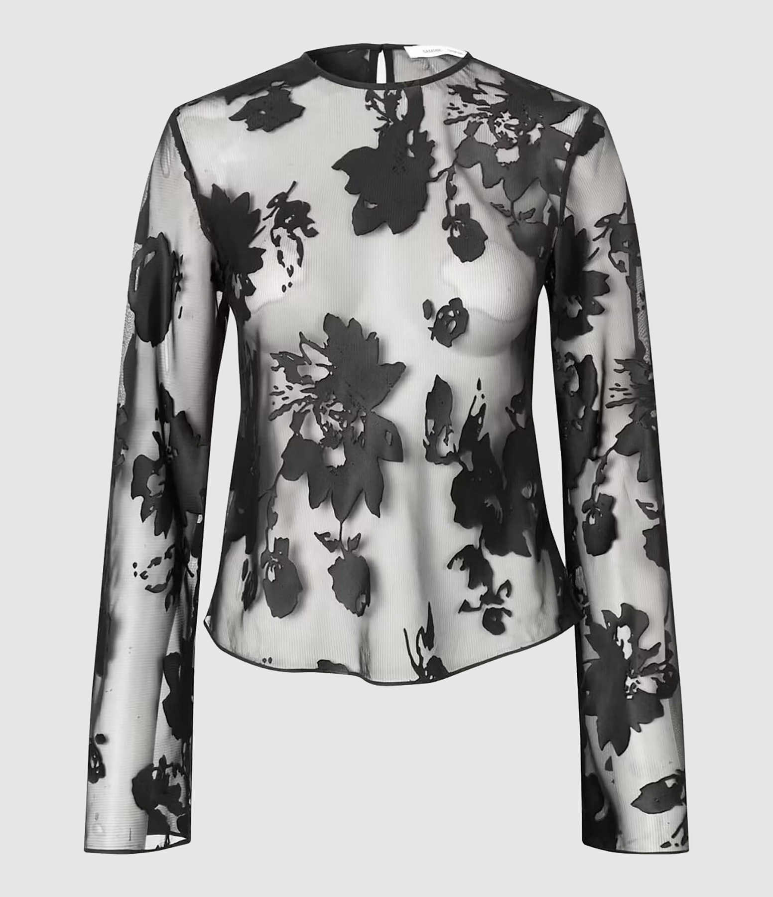 Samadda Black Blooming Burnout Top
