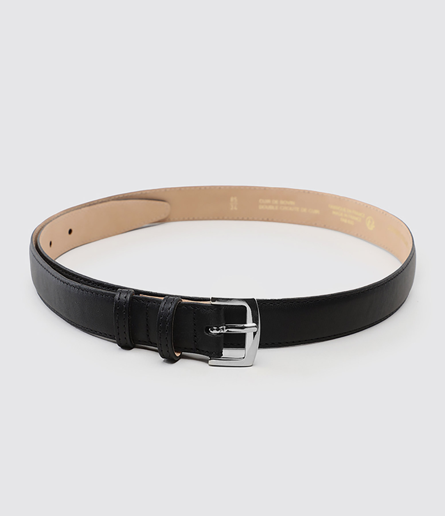 Loli Black and Silver Leather Belt