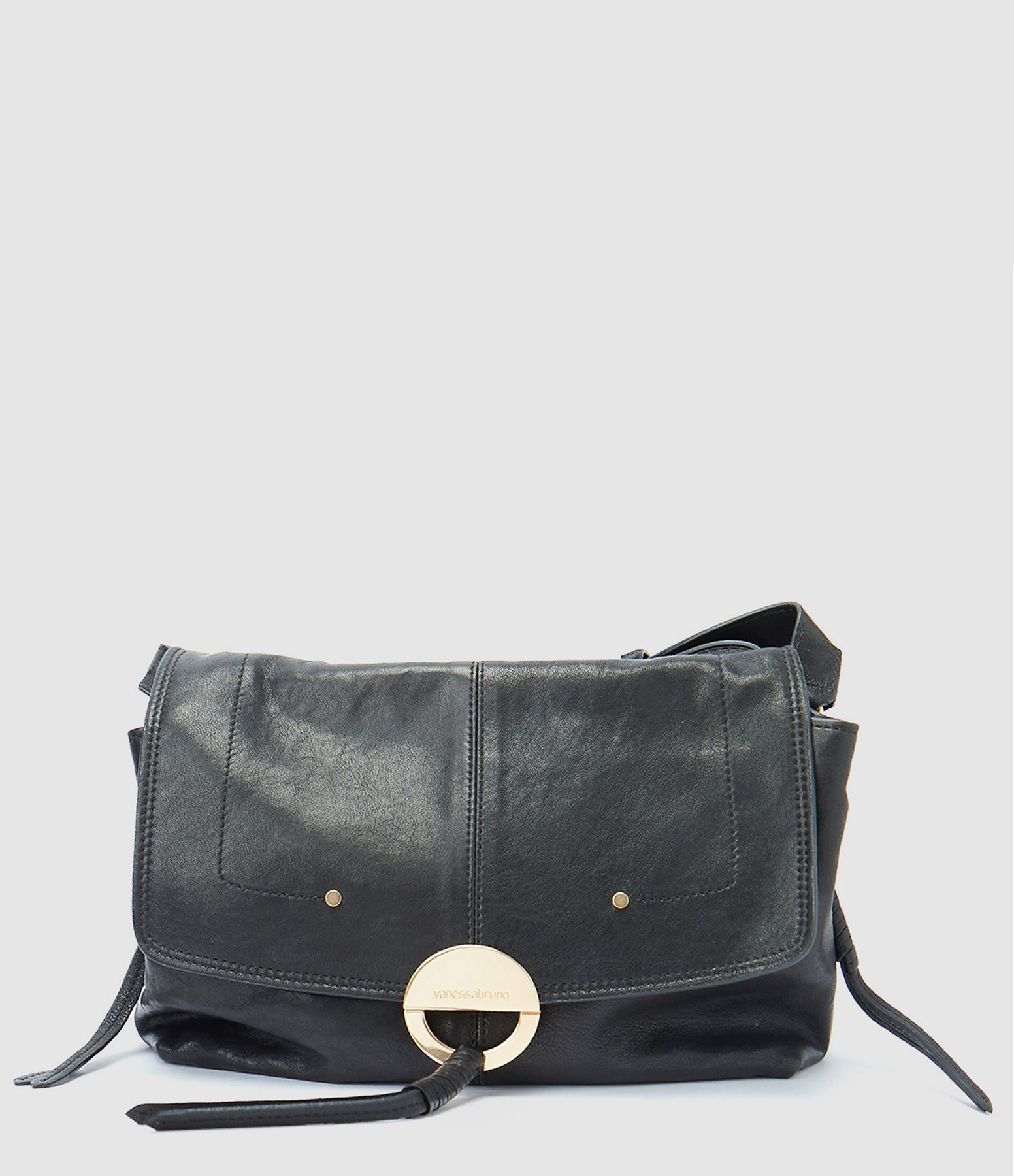 Othilia Large Black Leather Bag