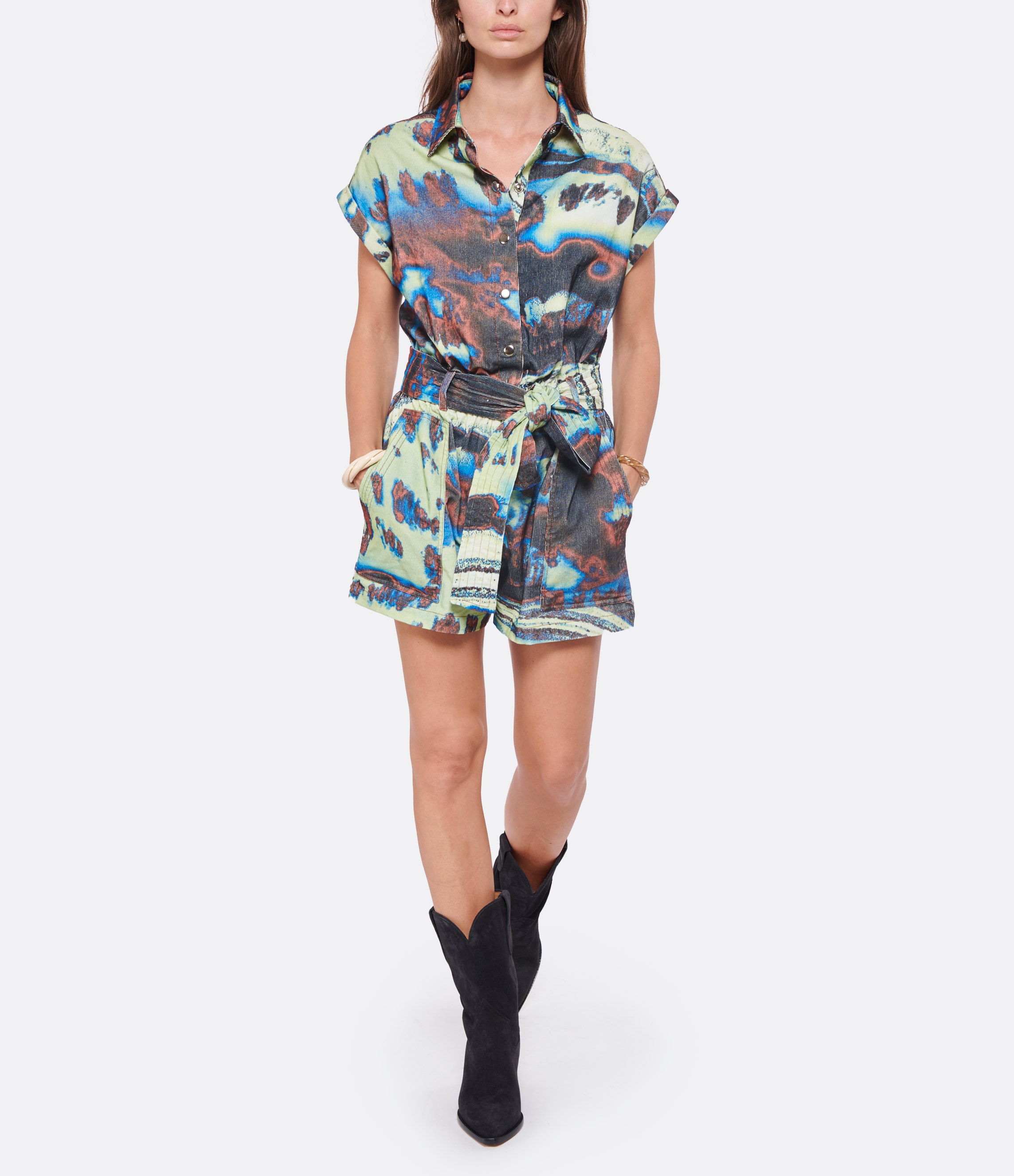 Marcia Multicoloured Cotton Jumpsuit