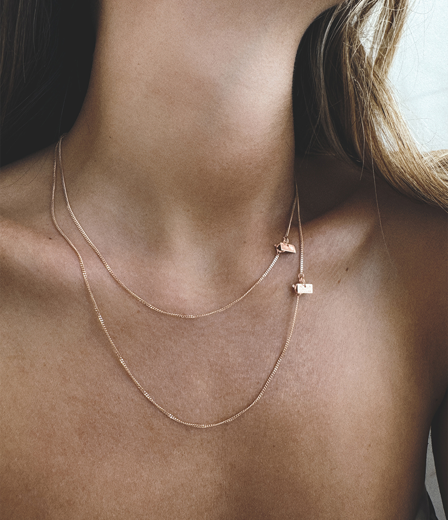 'Le Fil de la Vie' Rose Gold Necklace, 42 cm