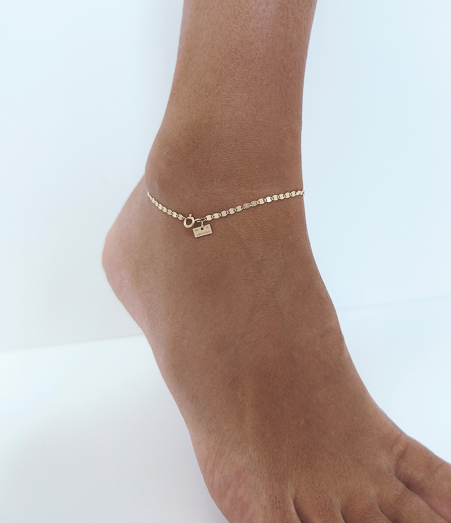 Rose Gold Skin Tattoo Ankle Bracelet