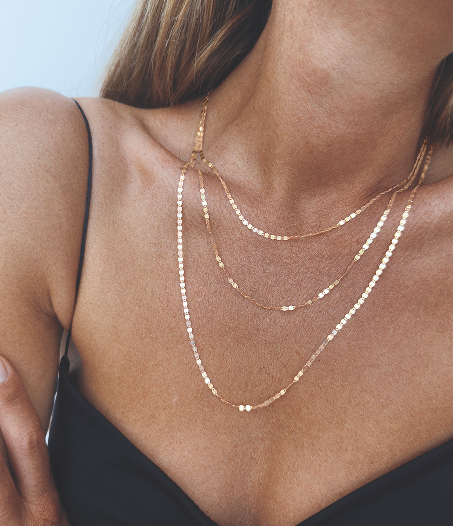 60 cm Rose Gold Skin Tattoo Necklace