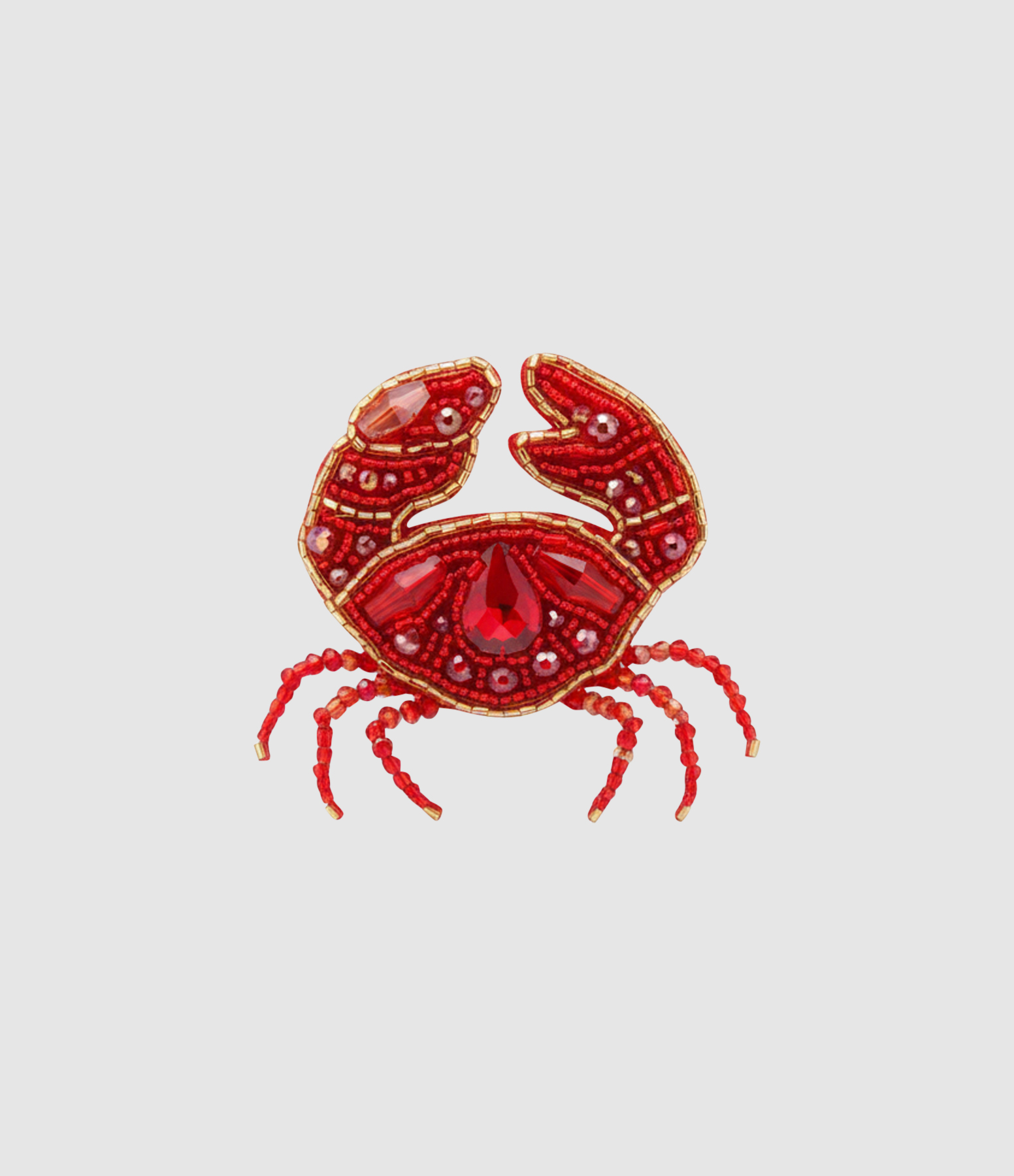 Crab Red Brooch, High Summer Collection