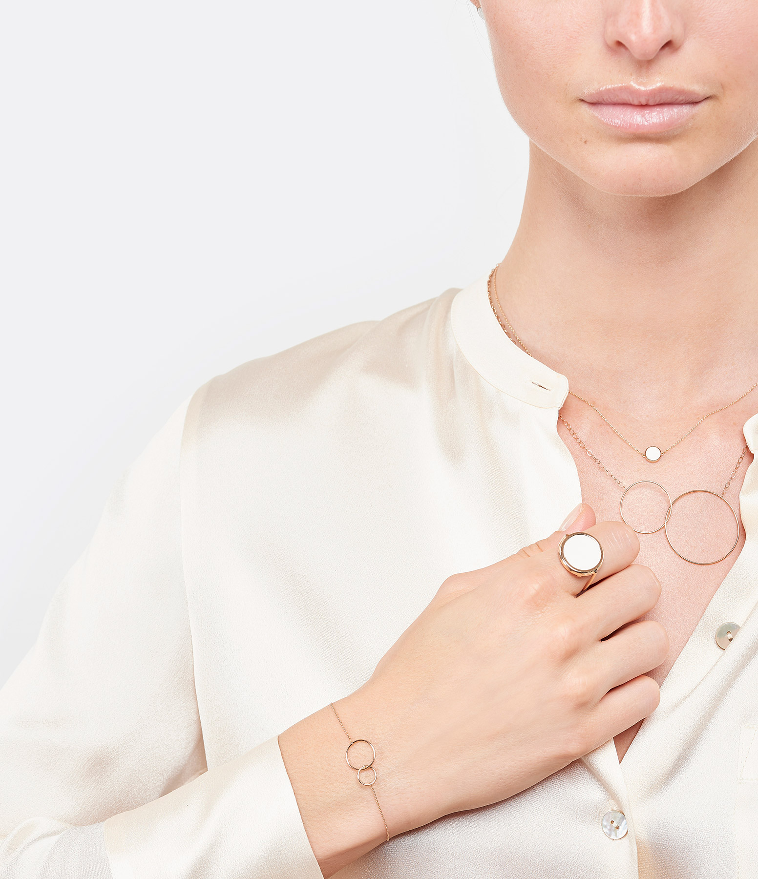 Circles Fusion Rose Gold Necklace