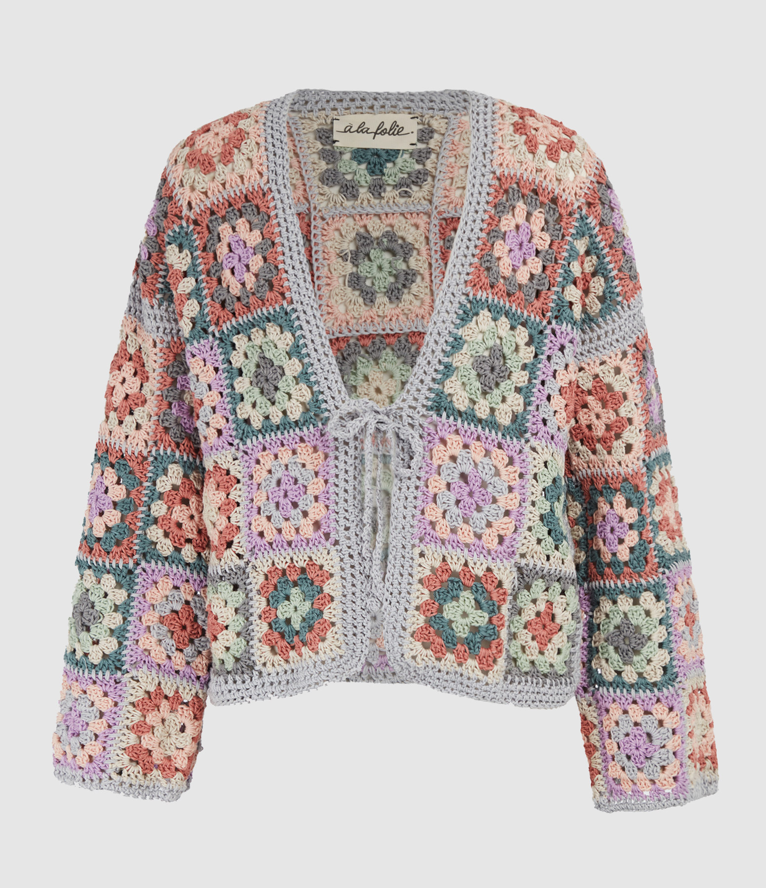 Themis Multicoloured Crochet Cardigan