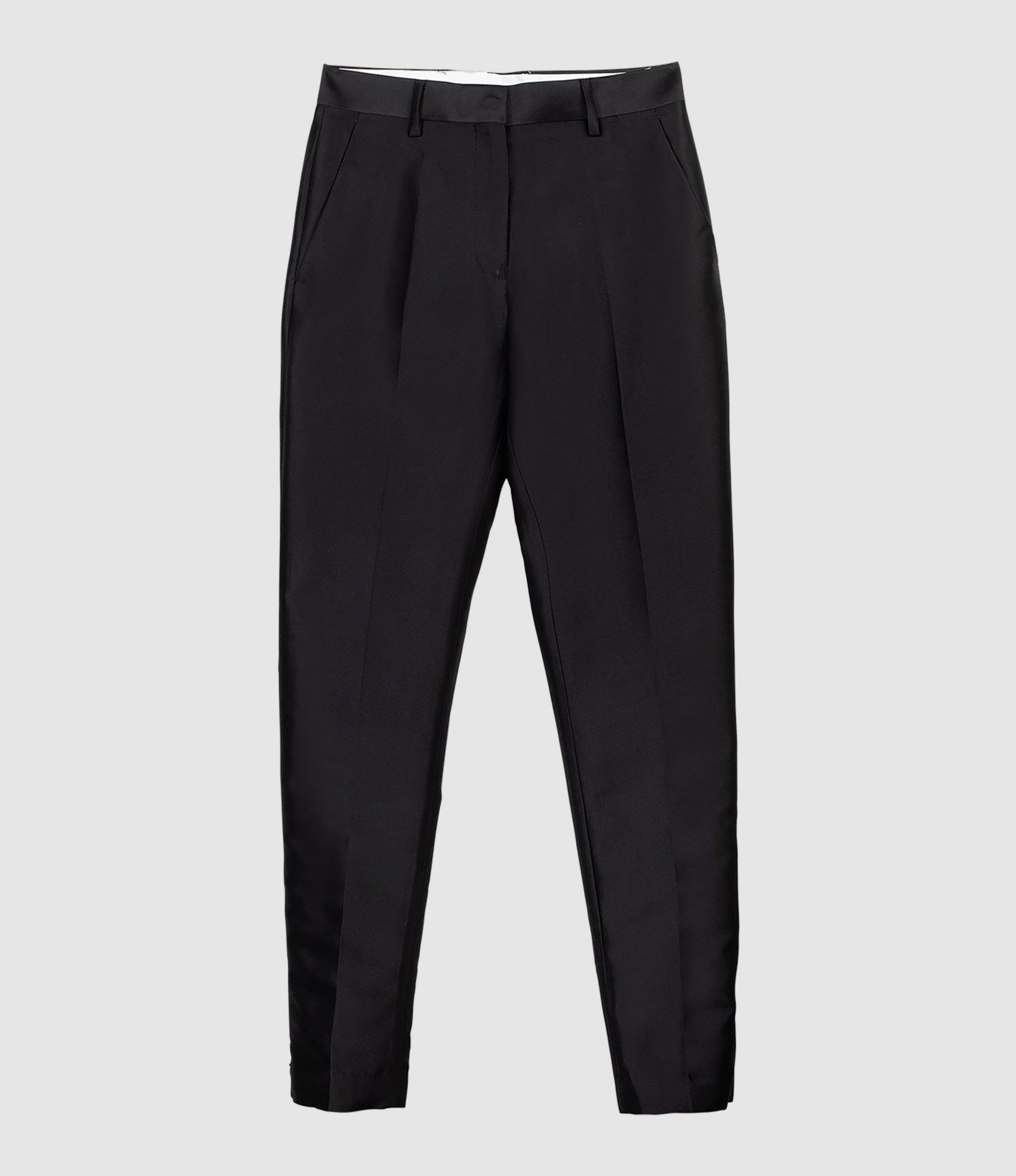 Black Boston Pleated Trousers