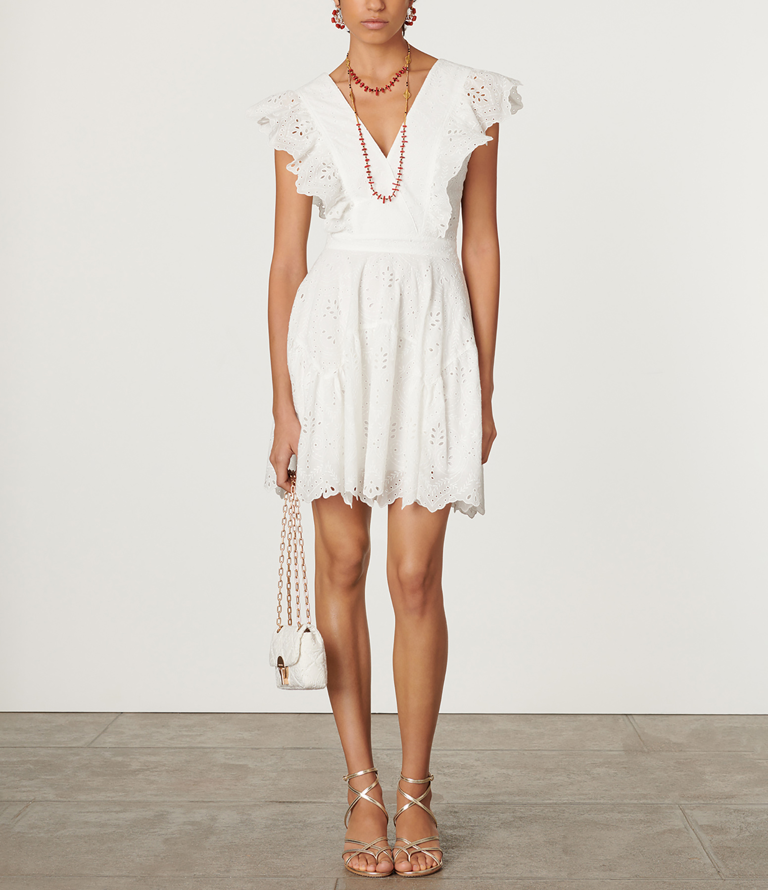 Acantha Ecru V-neck Dress, Mexico Capsule Collection