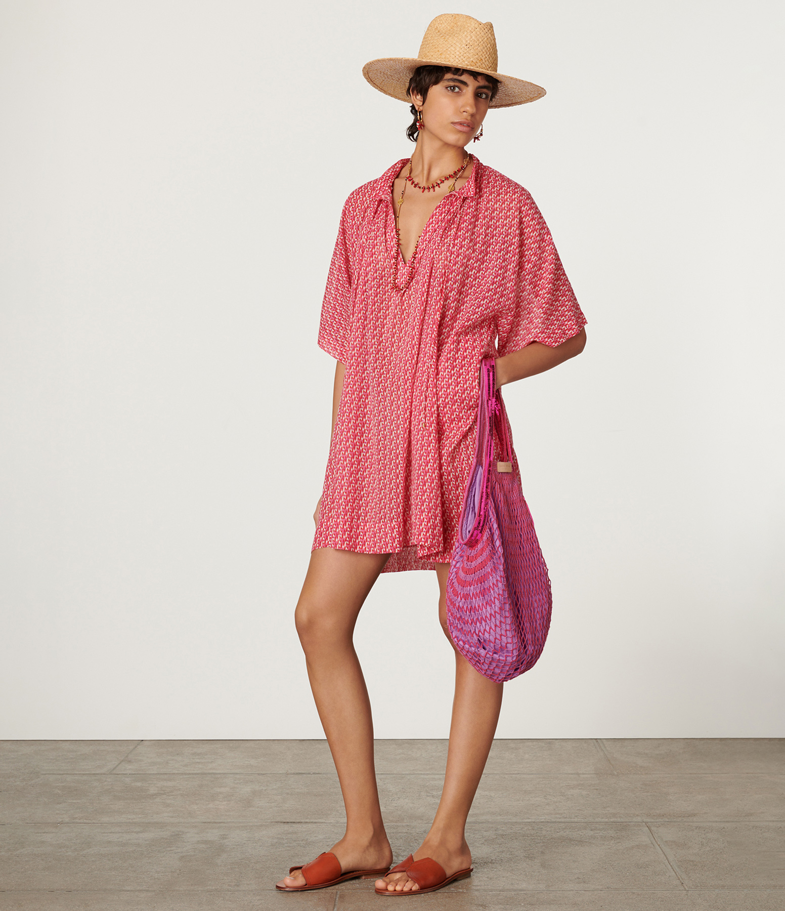 Fuchsia Mesh Bag, Mexico Collection