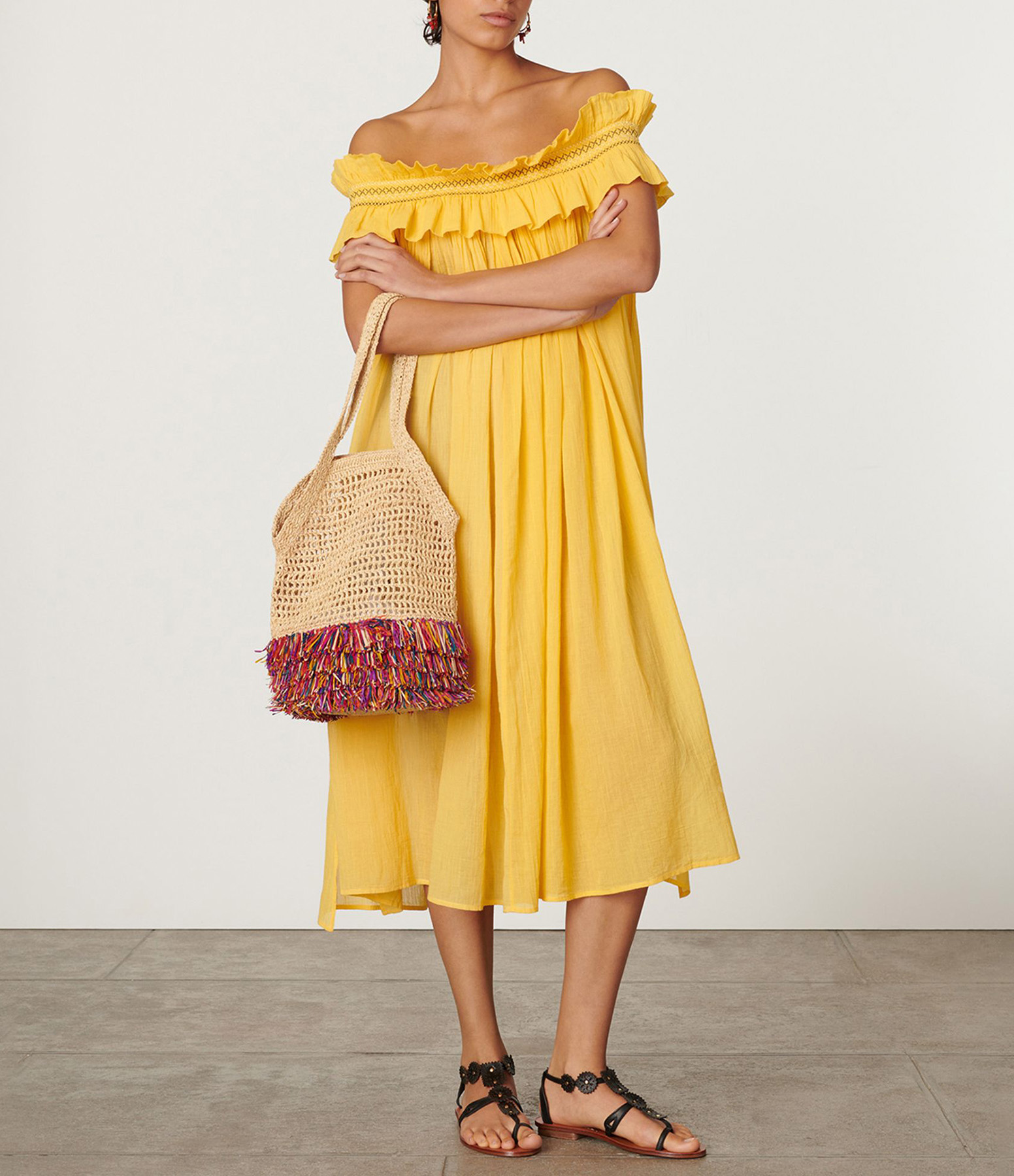 Adelais Golden Yellow Dress, Mexico Capsule Collection