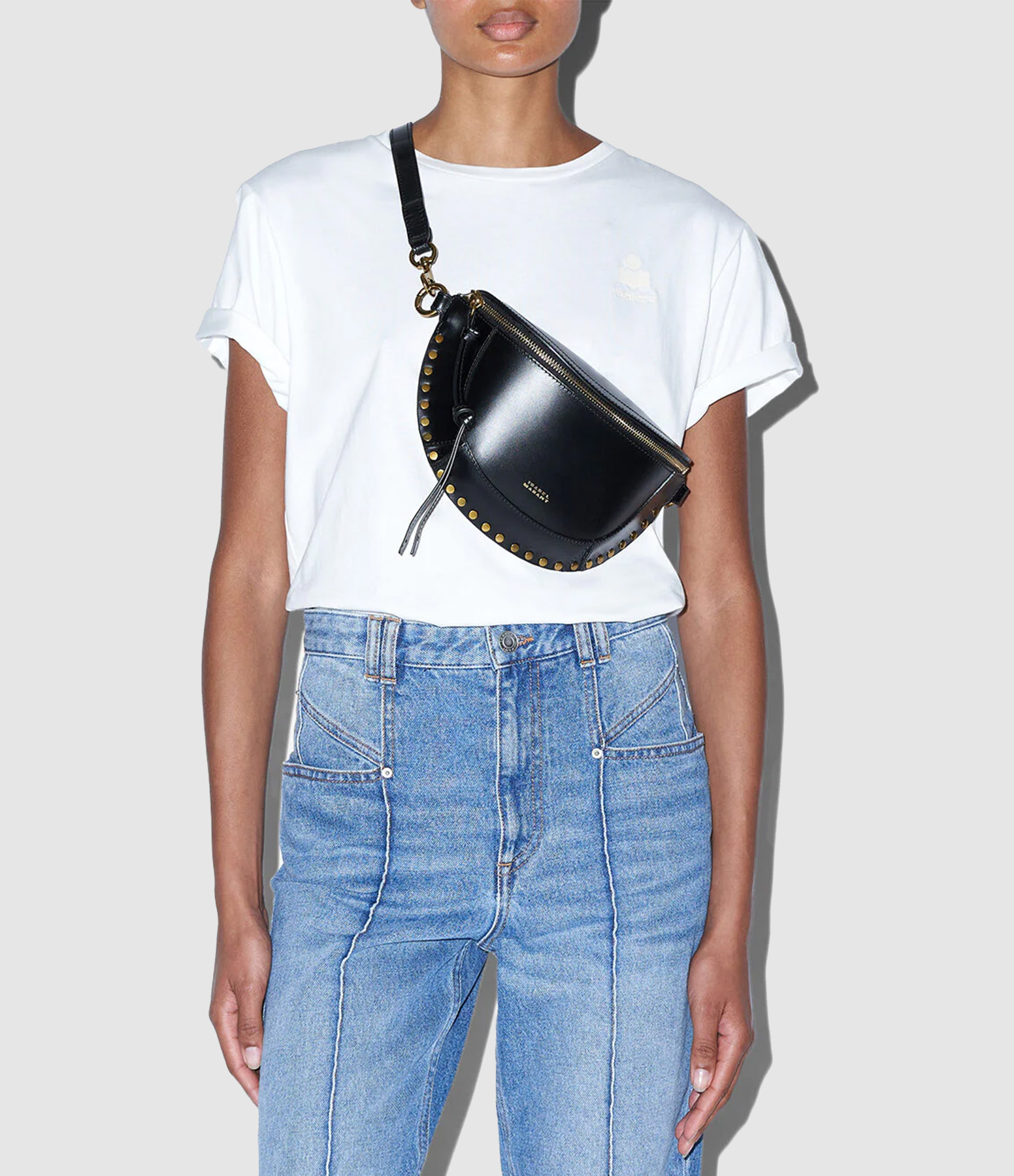 Skano Black Smooth Leather Bumbag