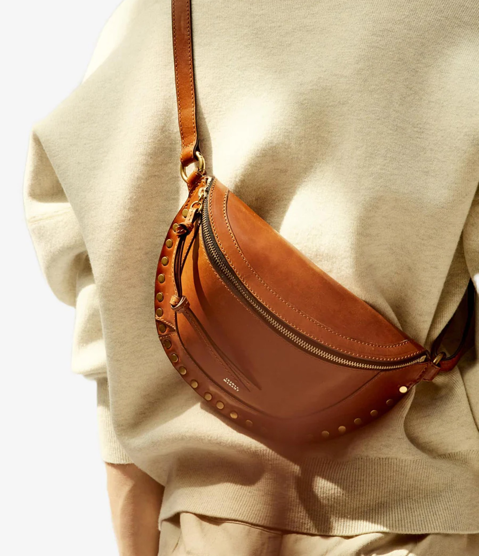 Skano Cognac Smooth Leather Bumbag