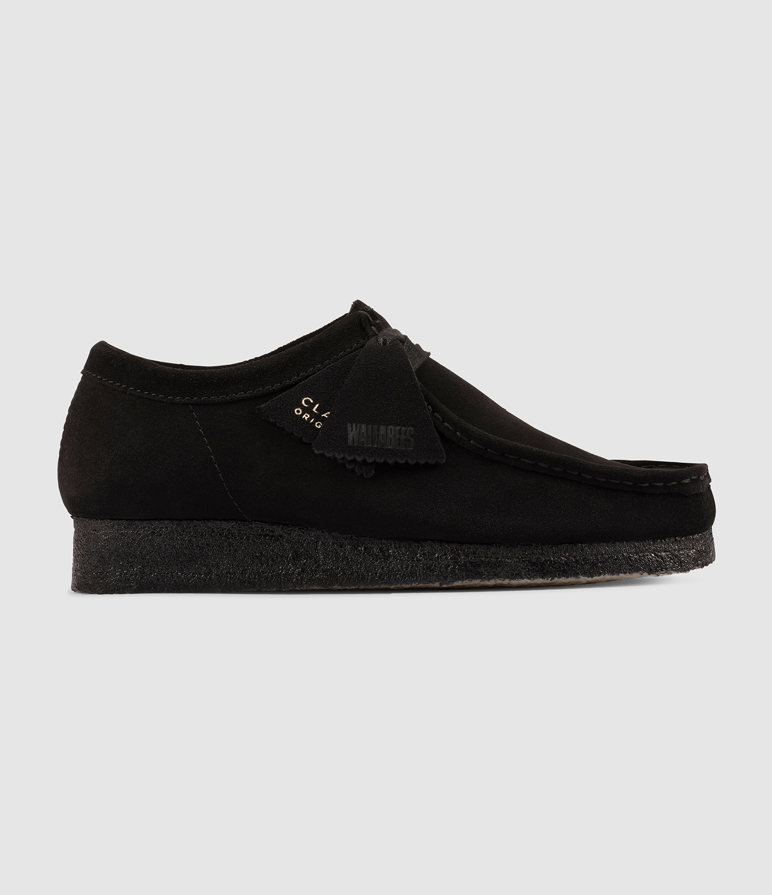 Wallabee Black Sde Loafers