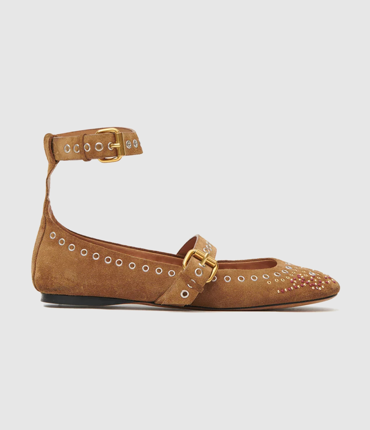 Ylza Cognac ballet flats