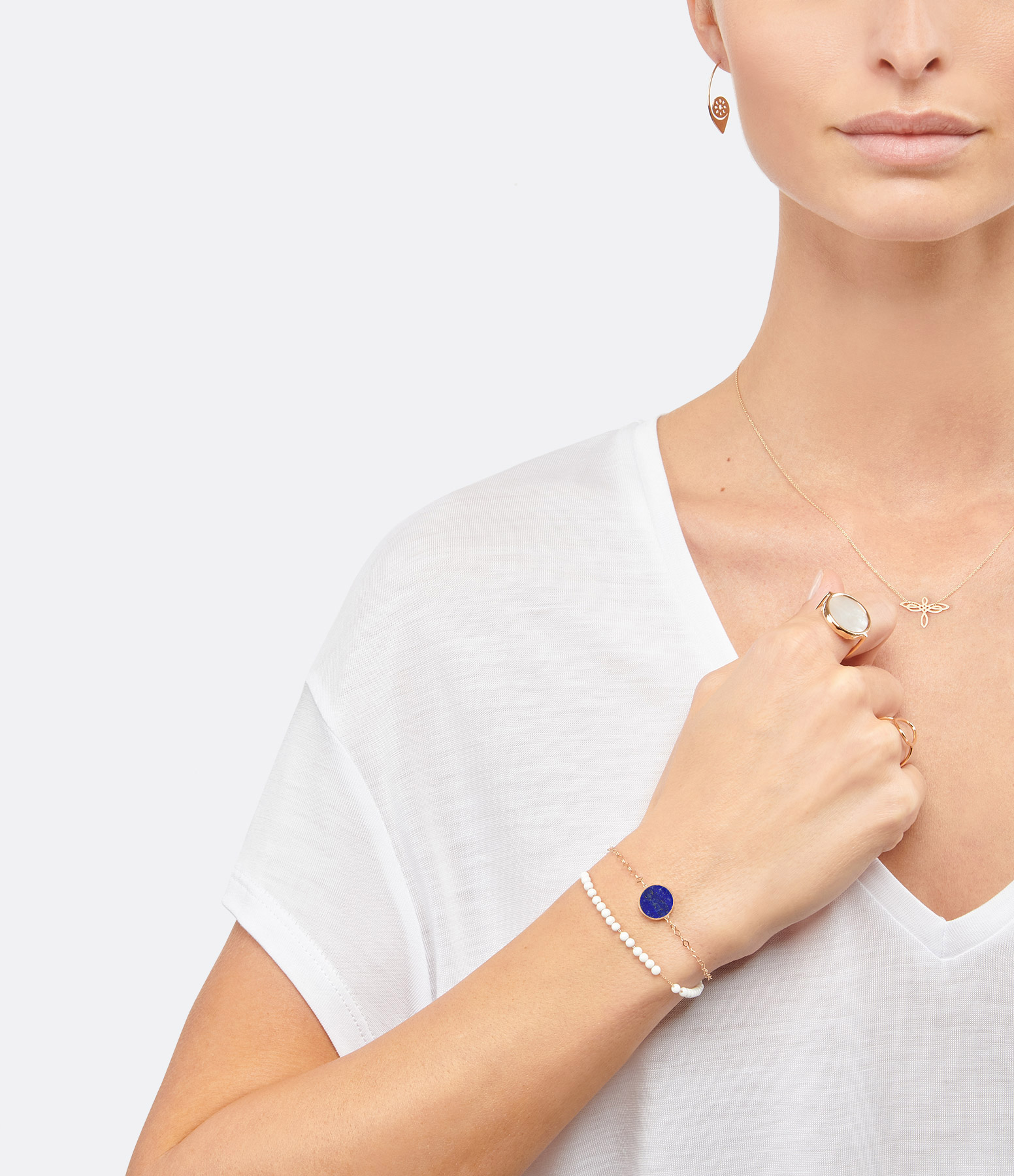 Ever Disc Lapis Lazuli Rose Gold Bracelet