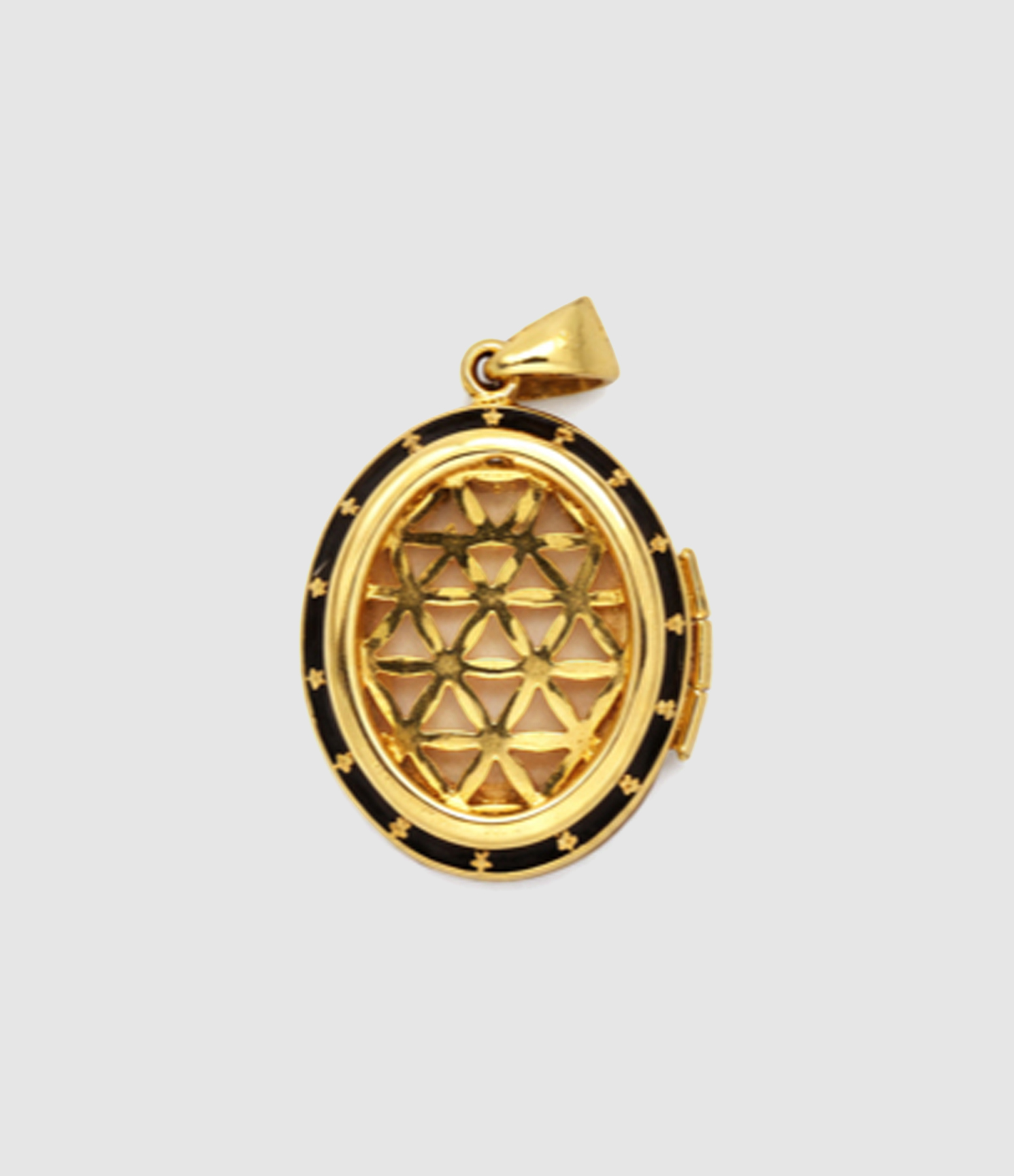 Black Footprint Medallion on a Short Chain