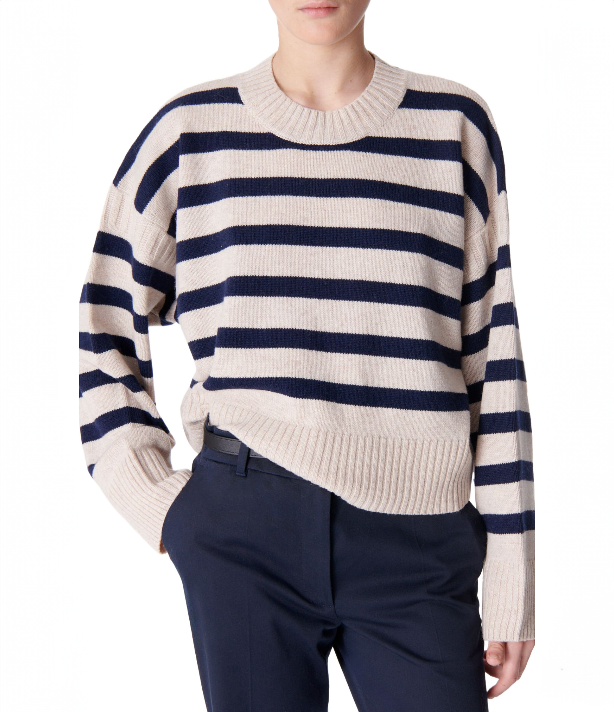Esther Jumper – Ecru / Navy
