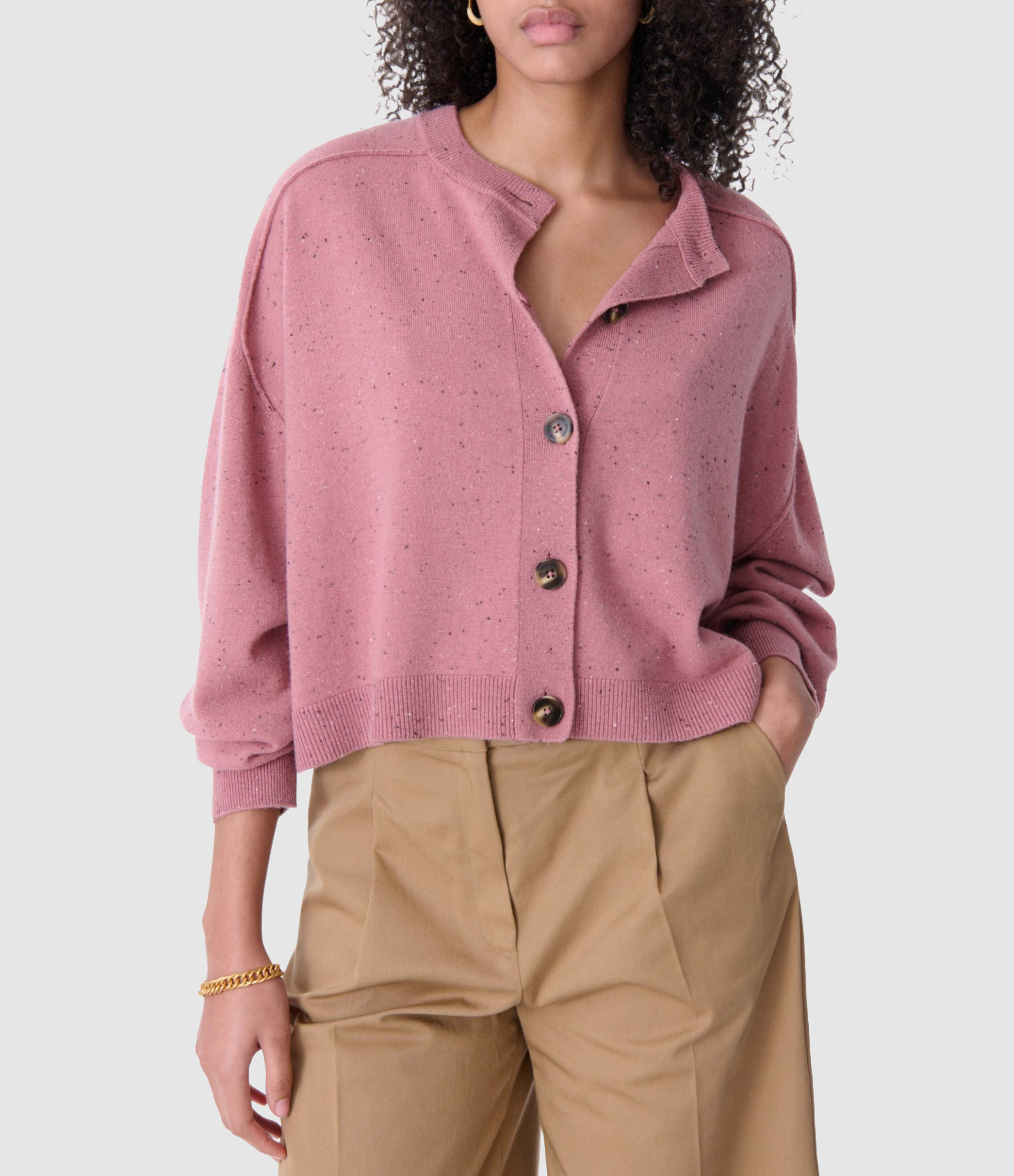 Douve Cardigan in Old Rose
