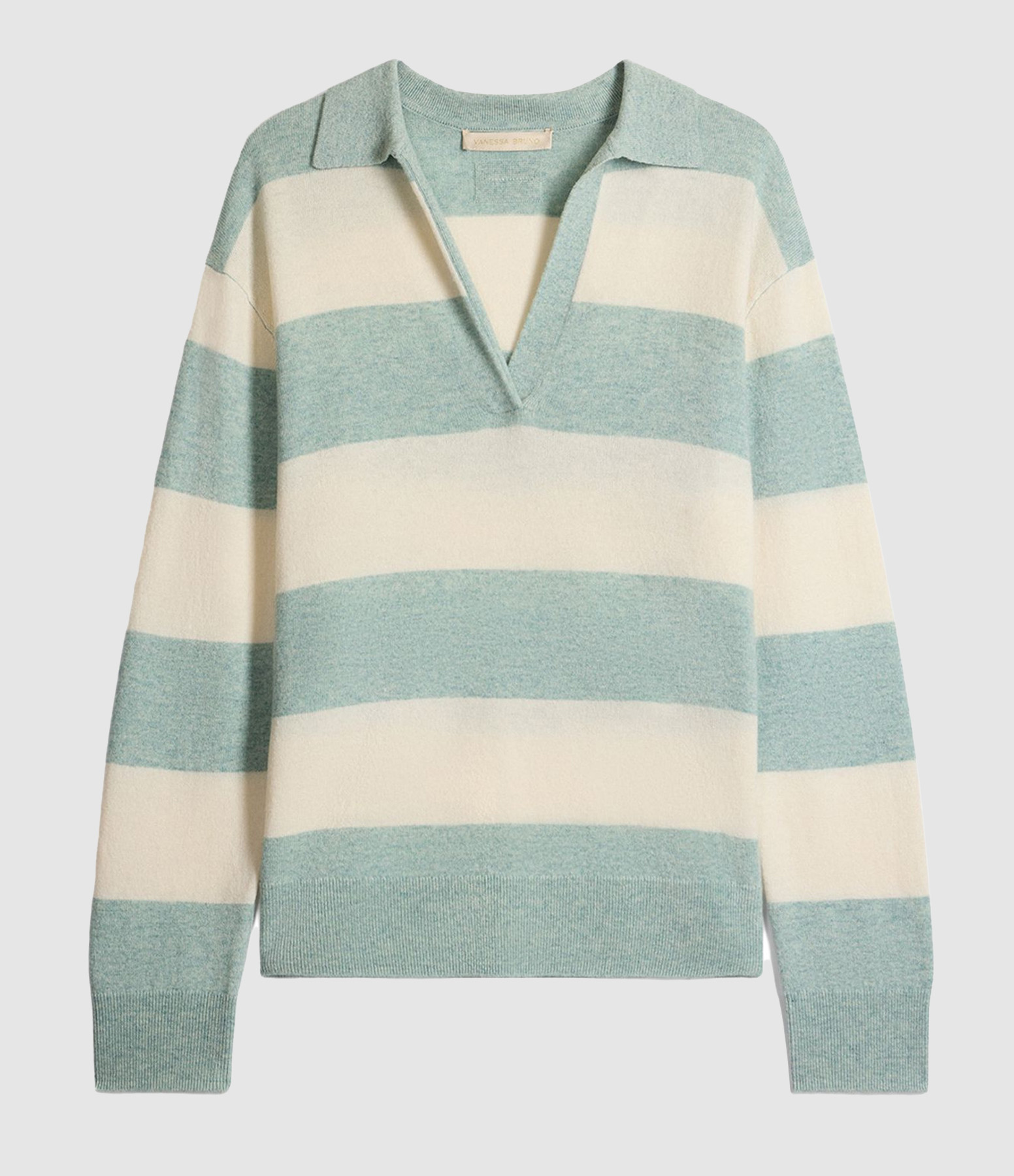 Gillian Jumper – Ecru and Green