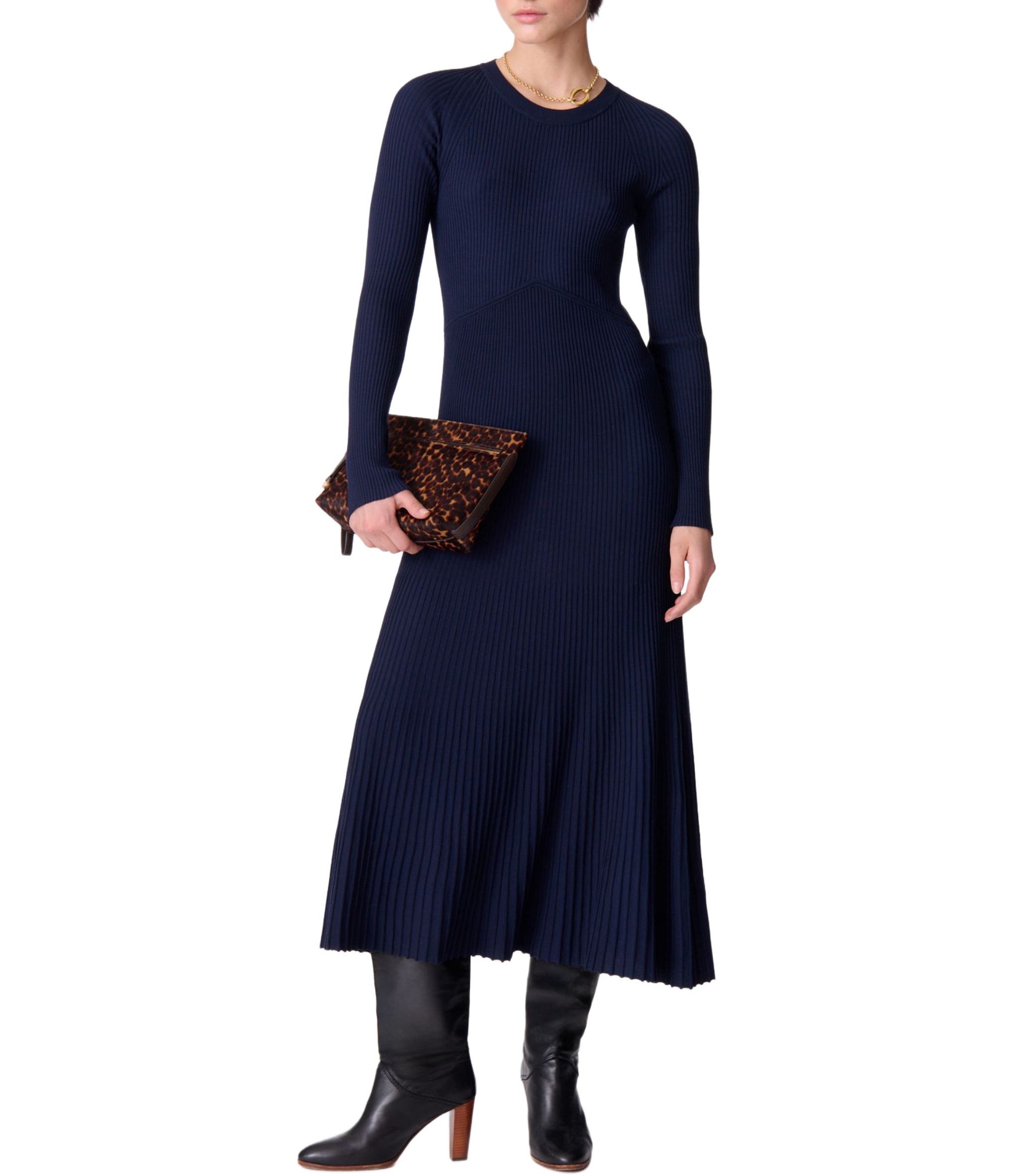Elisa Dress in Navy Blue