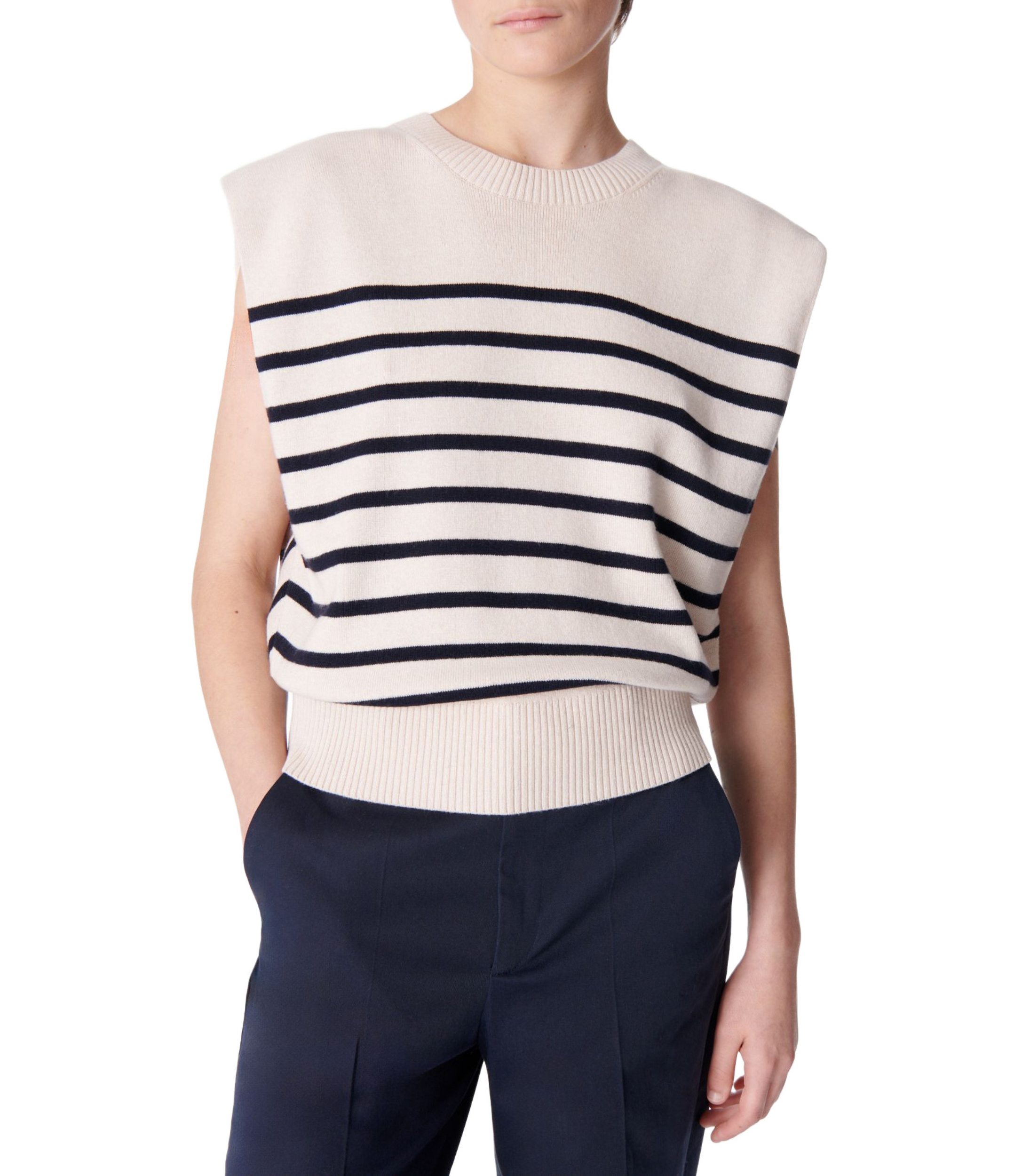 Cassandra Jumper – Ecru and Navy