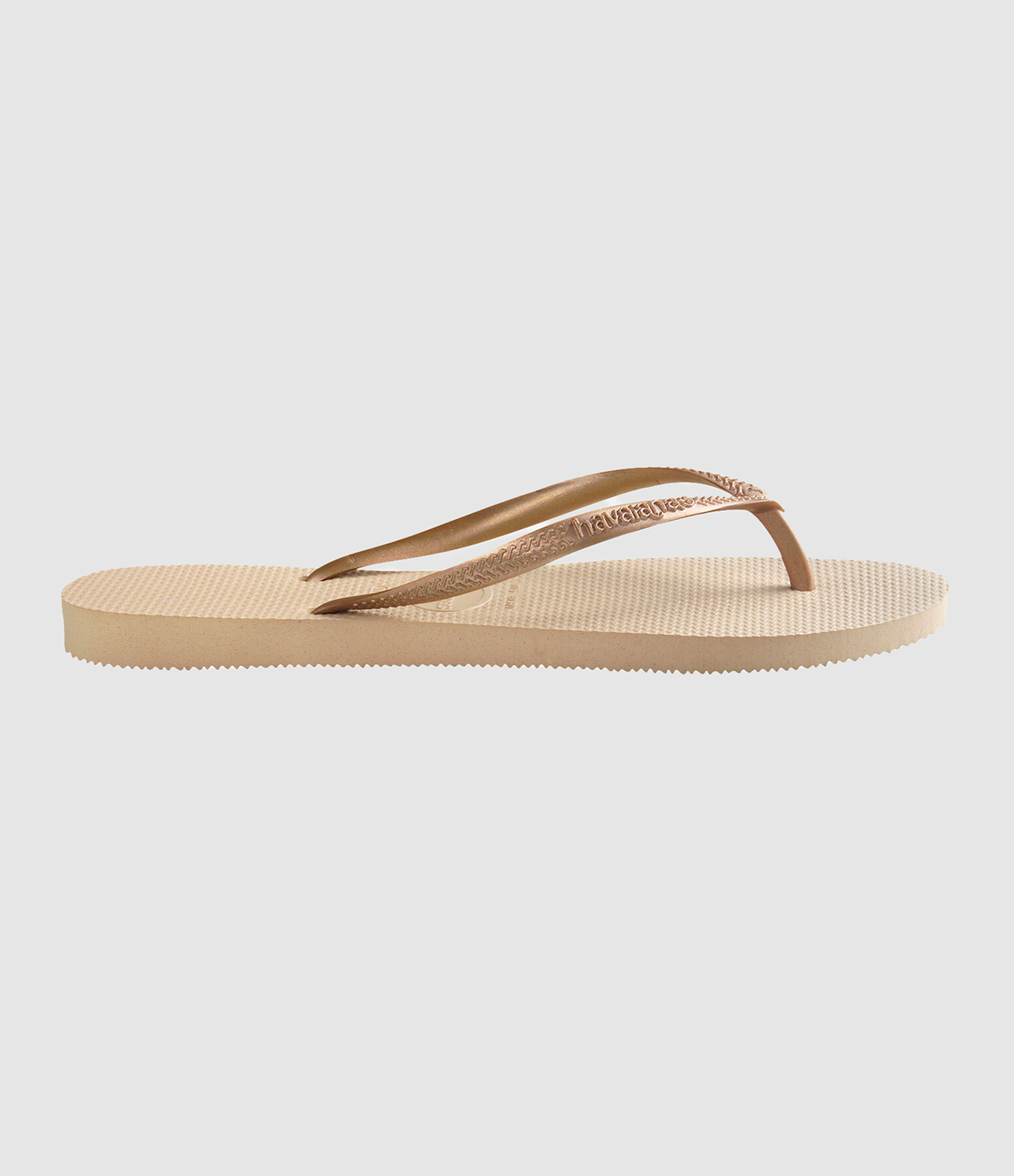 Slim Sand Grey Light Golden Flip-Flops