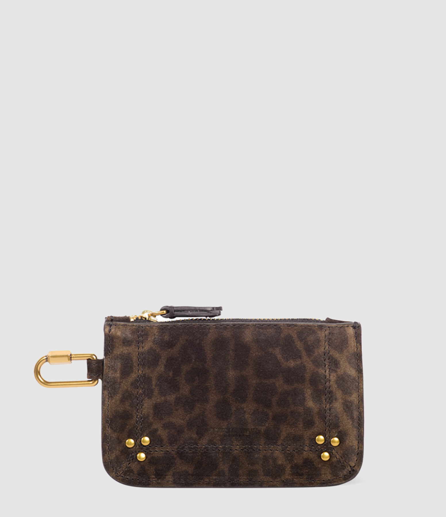 Popoche XS Clutch Bag in Khaki Leopard Print