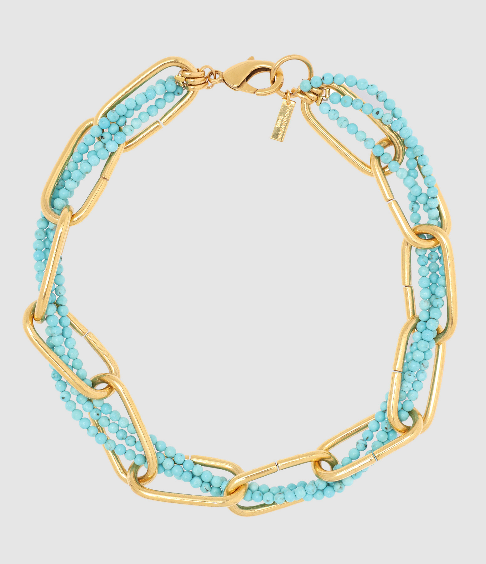 Ramey Gold-Plated Turquoise Necklace