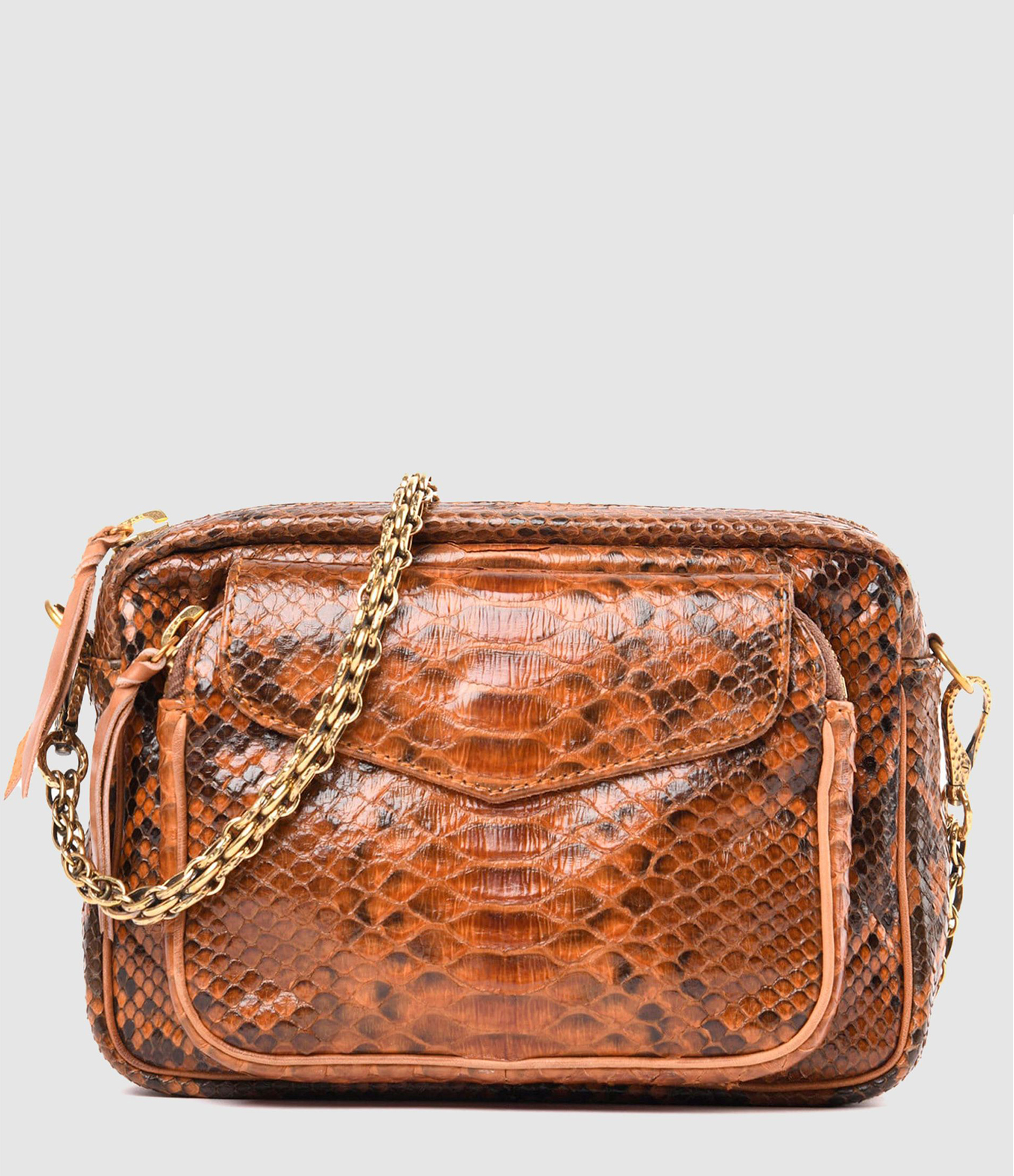Big Charly Python Mocha Bag